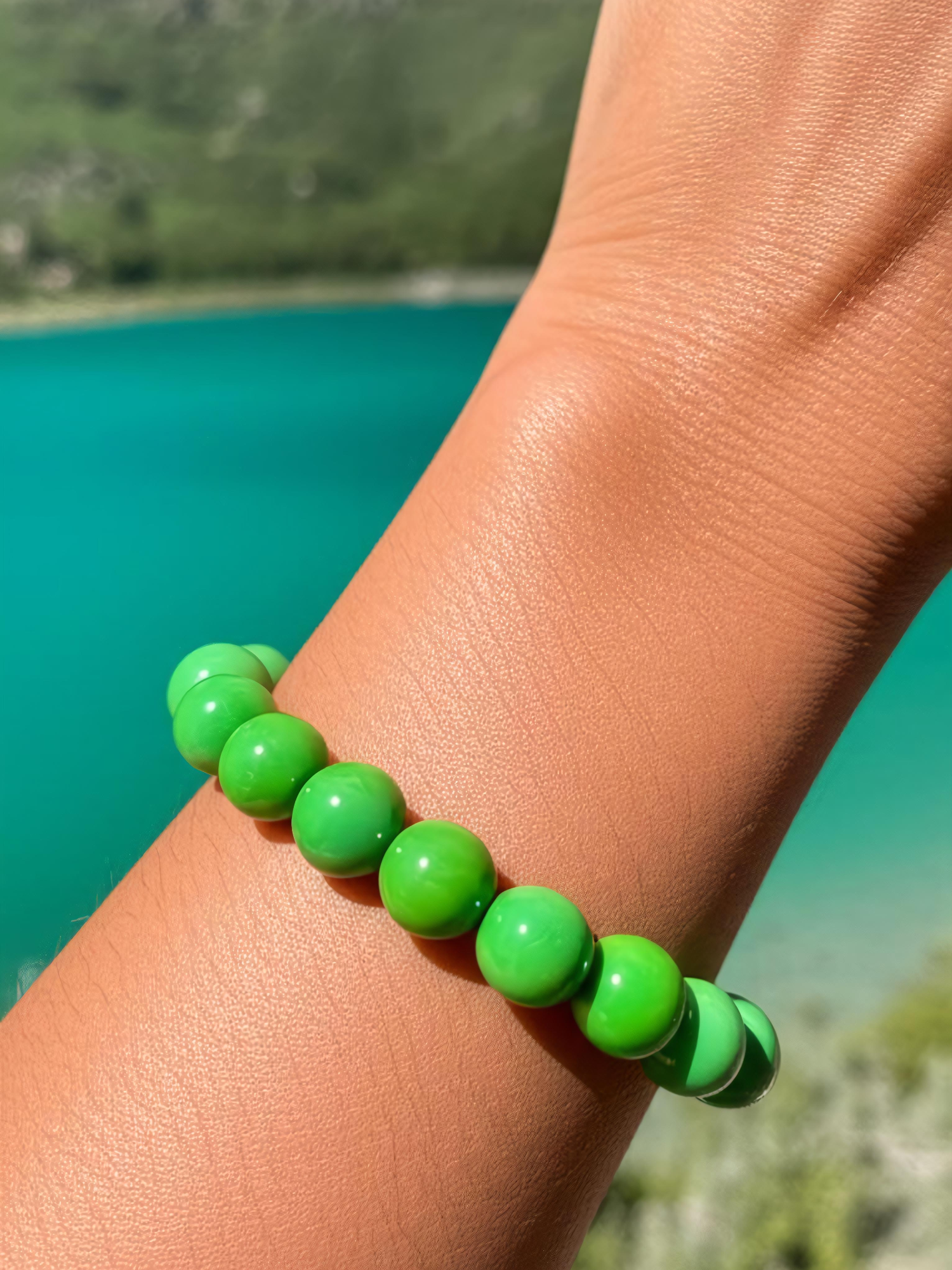 Green Beaded Bracelet