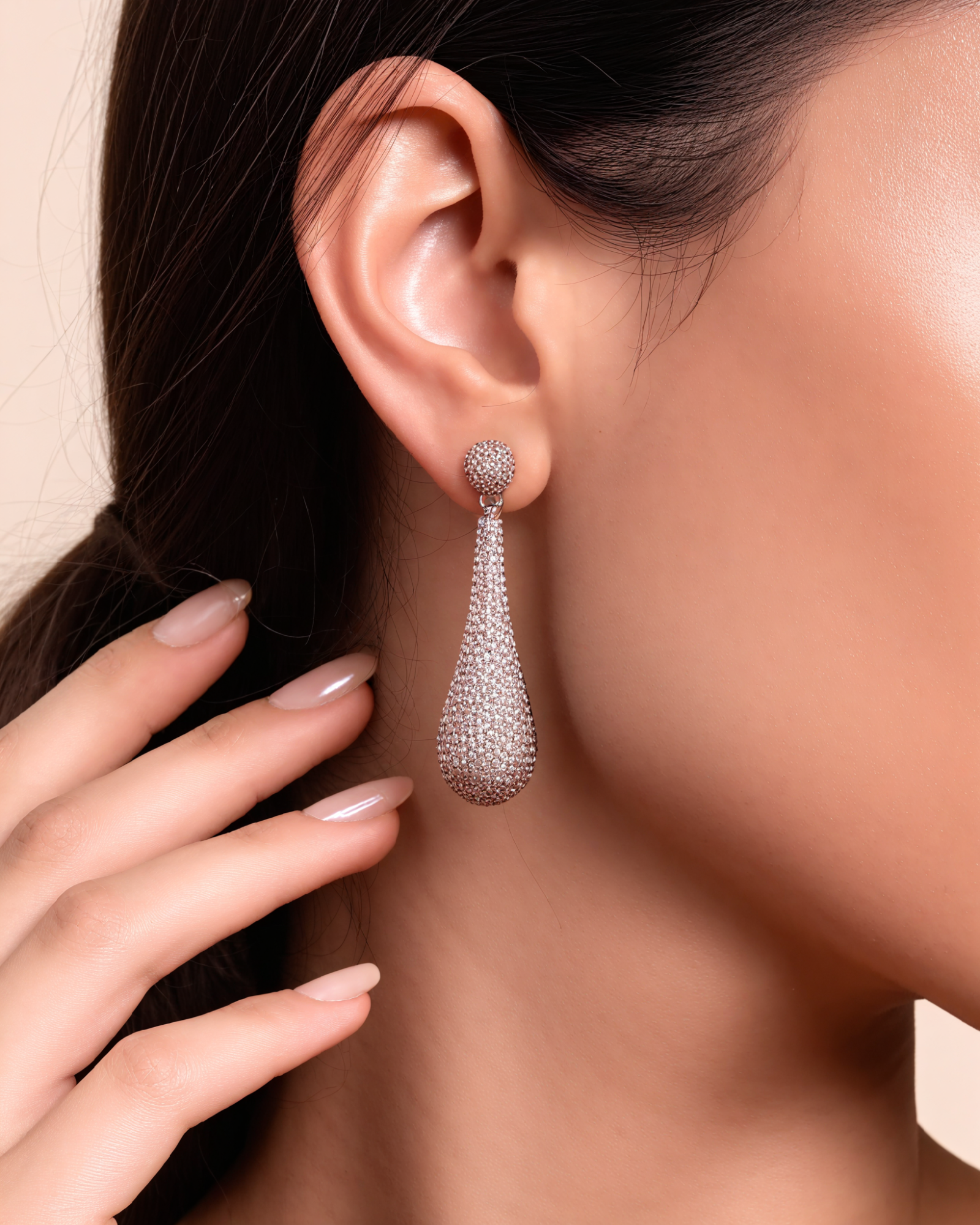 Elegant Teardrop Crystal Earrings