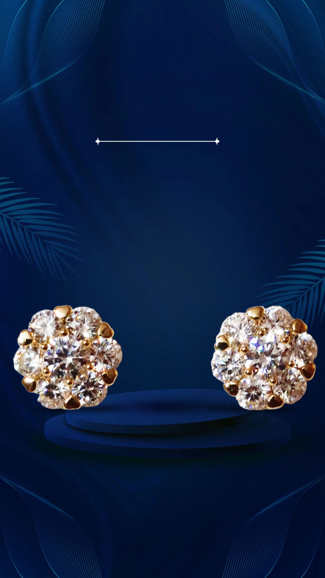 Elegant Cluster Earrings.ad studed earrings, DEMI FYING JEWELLERY COOLECTION