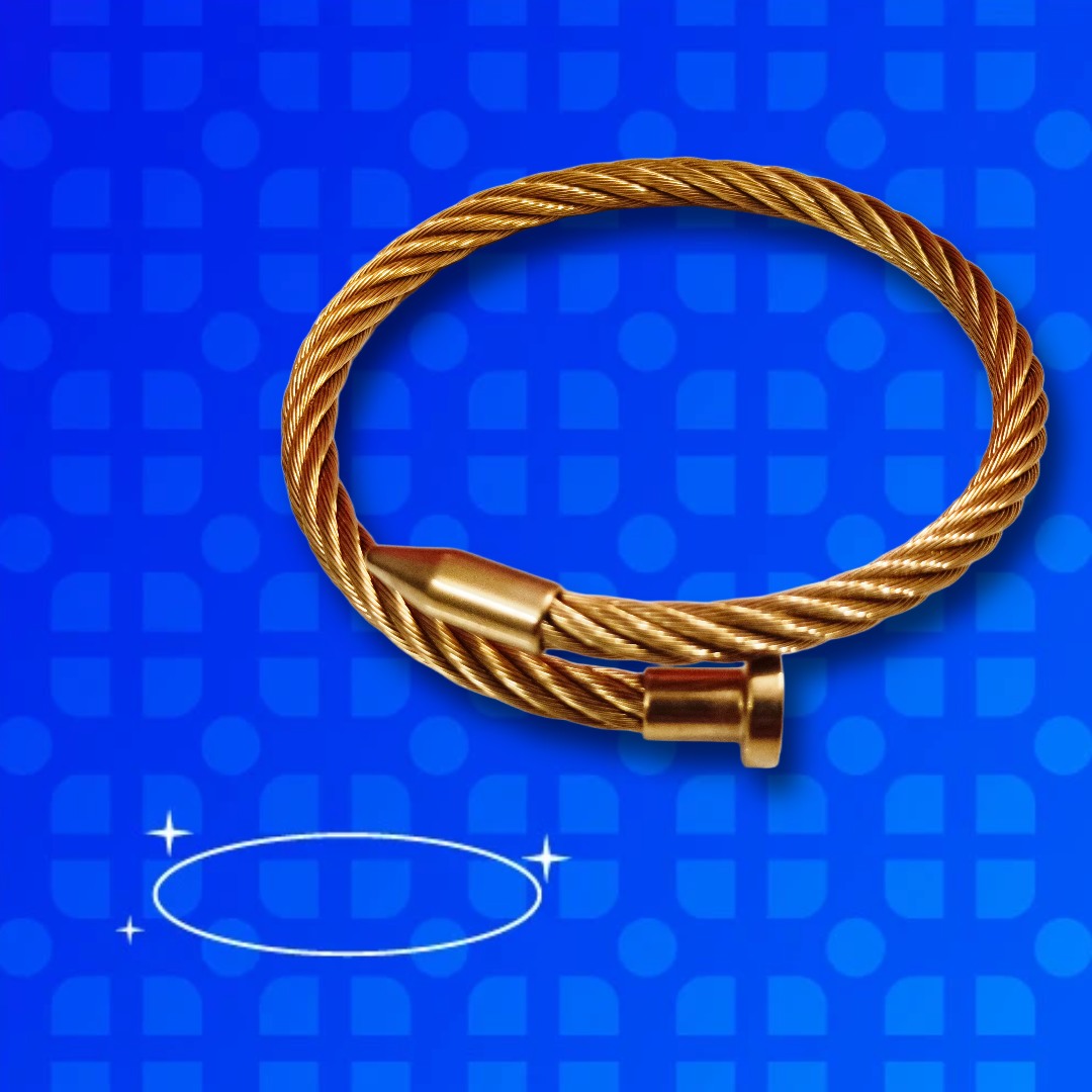 Gold Twisted Cable Bracelet,Pandora style trendy bracelet anti turnish