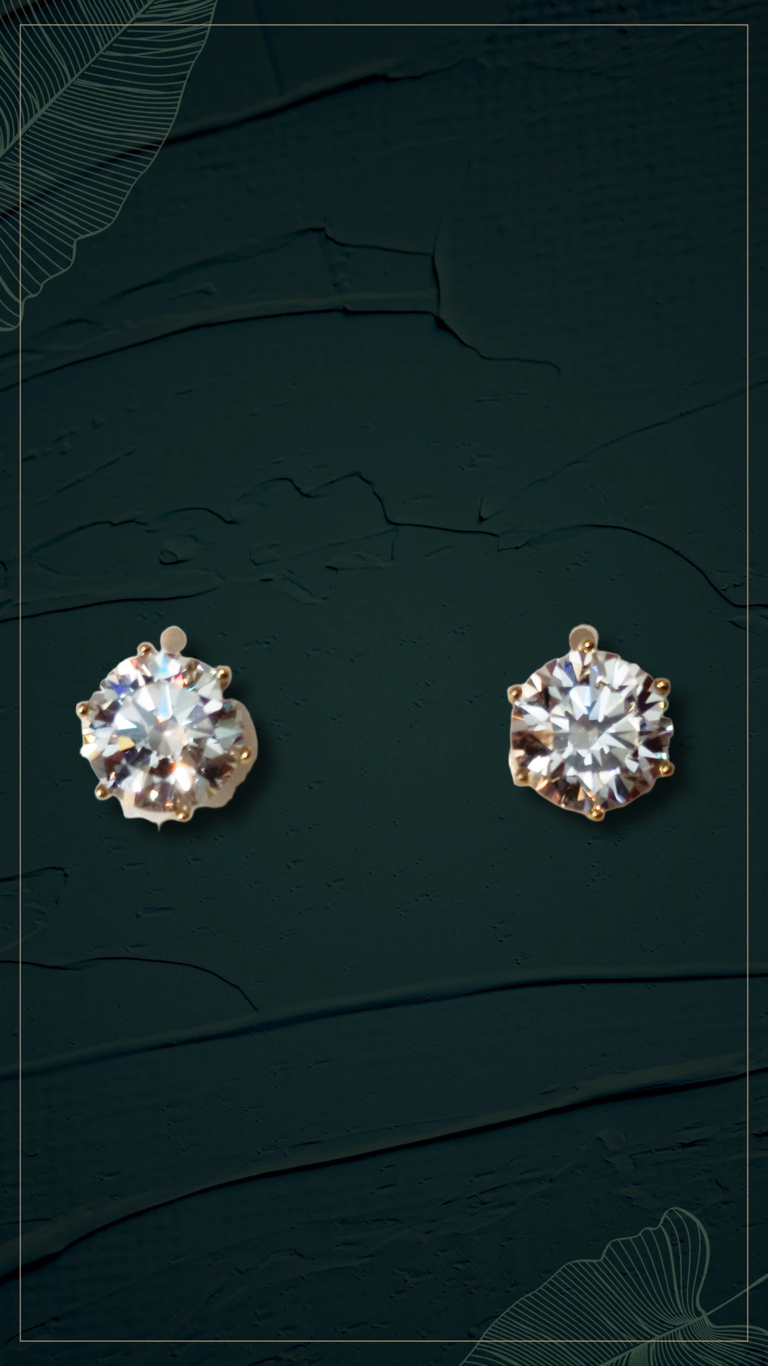solitaire ear studs