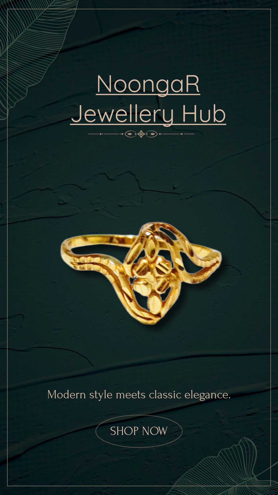 Gold Elegant Ring,traditional finger ring size 7