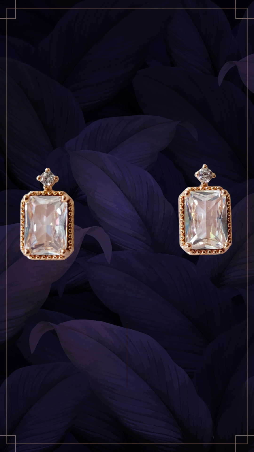 Elegant Crystal Stud Earrings,crystal cz stone studed demifing earings