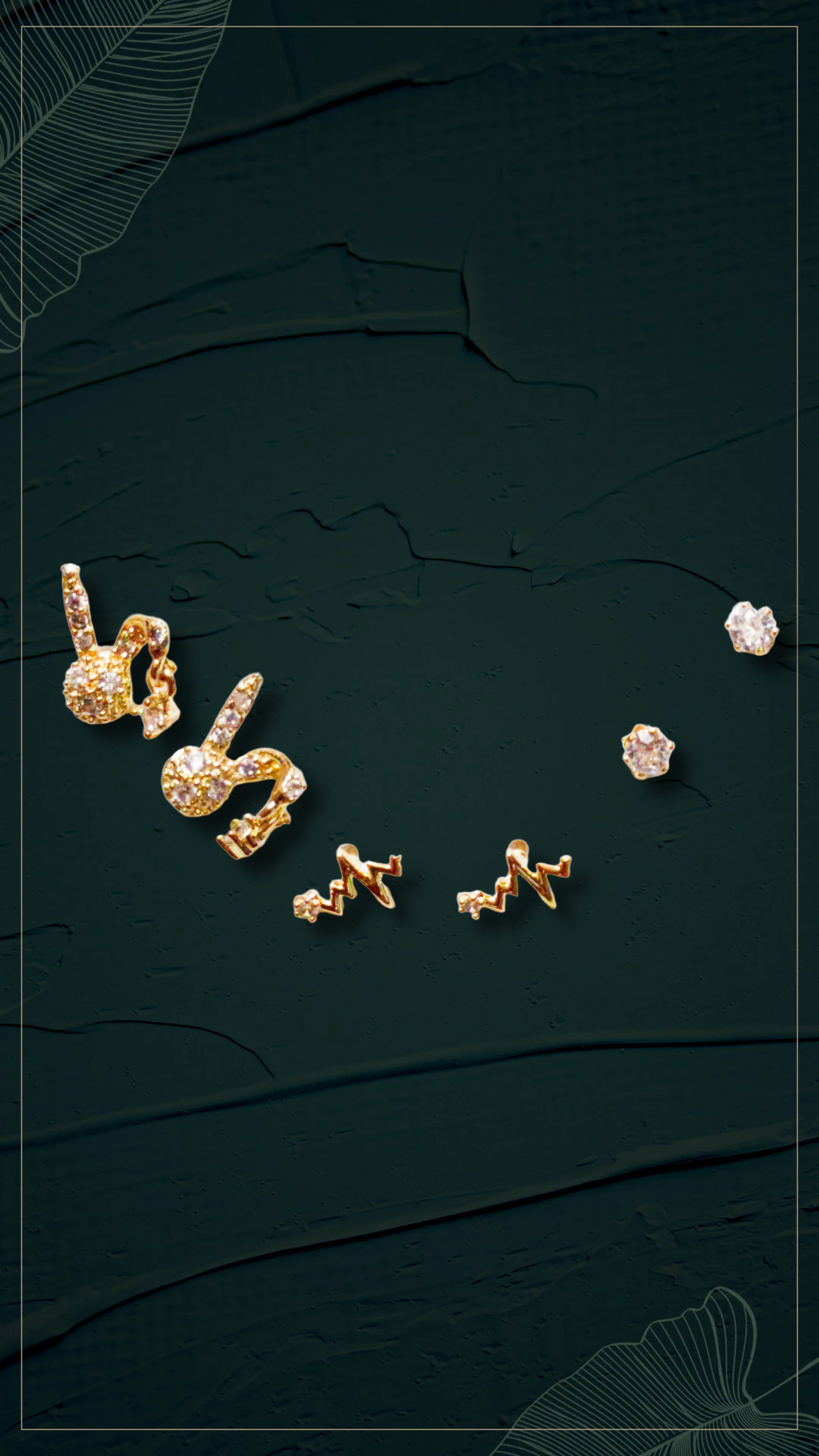 Gold Plated Earrings Set,anti turnish 3in1 earings card