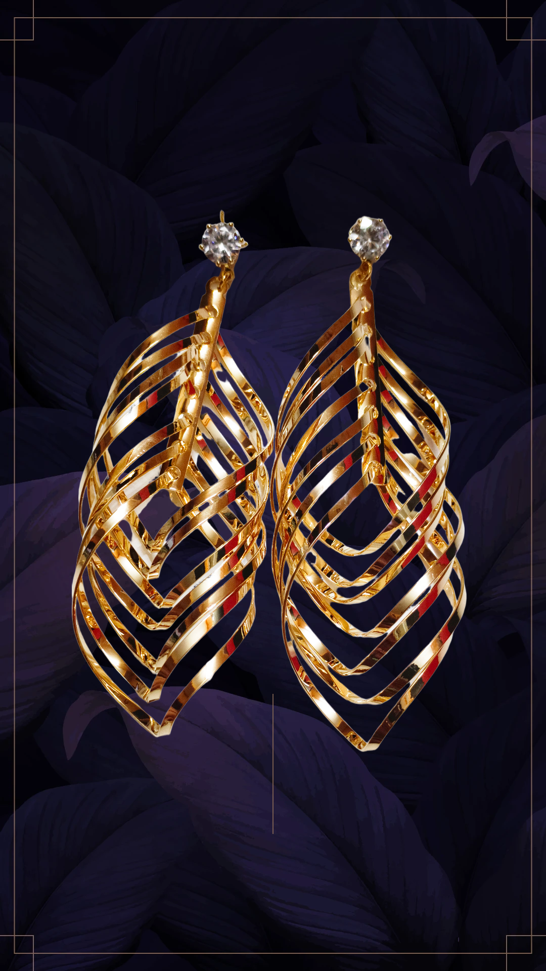 ElegantLeaf Earrings,almost sholder touching long statement earings,DEMI FYING JEWELLERY
