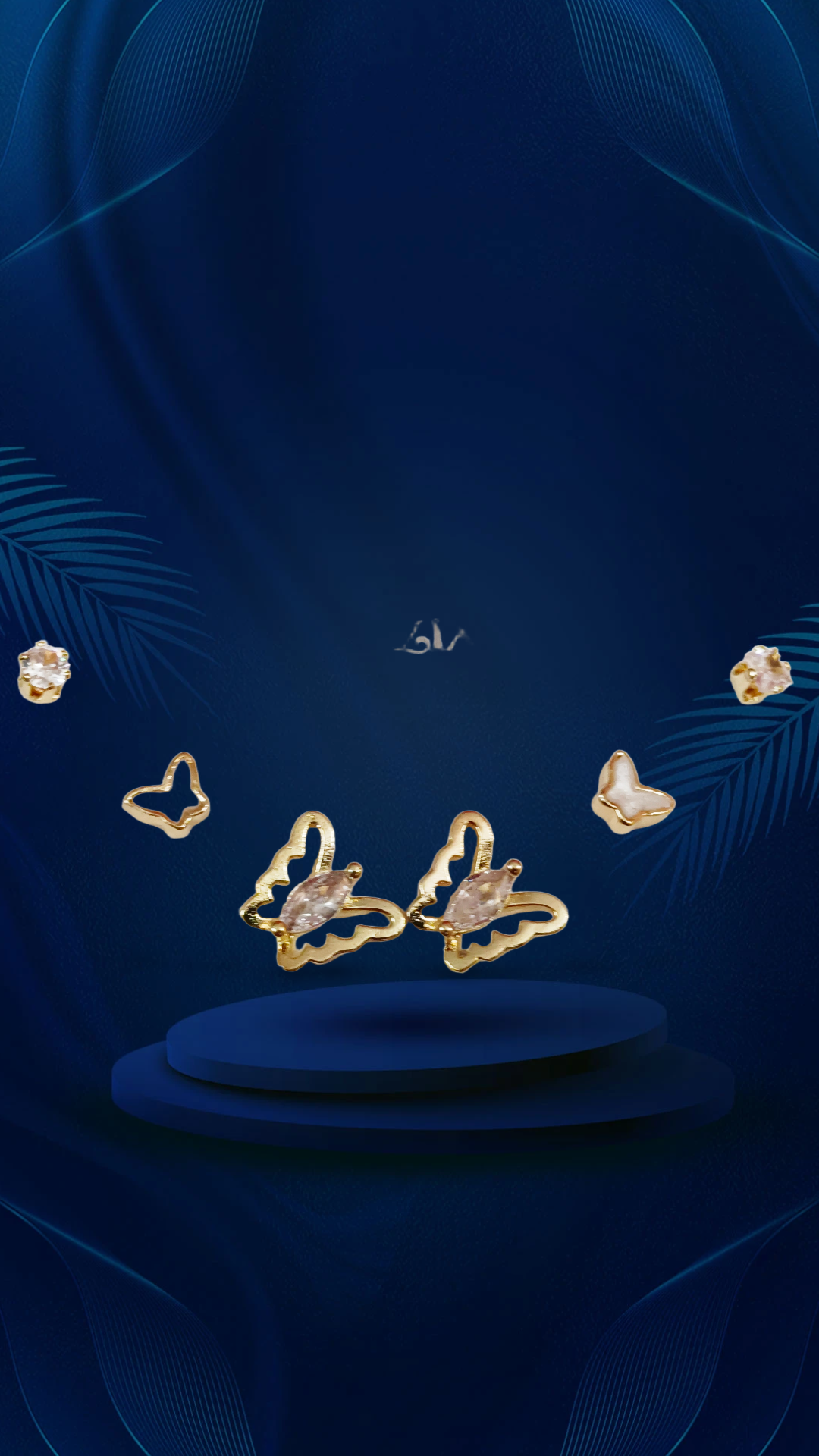 Elegant Butterfly Jewelry Set,Anti turnish butterfly 3in 1 earings card