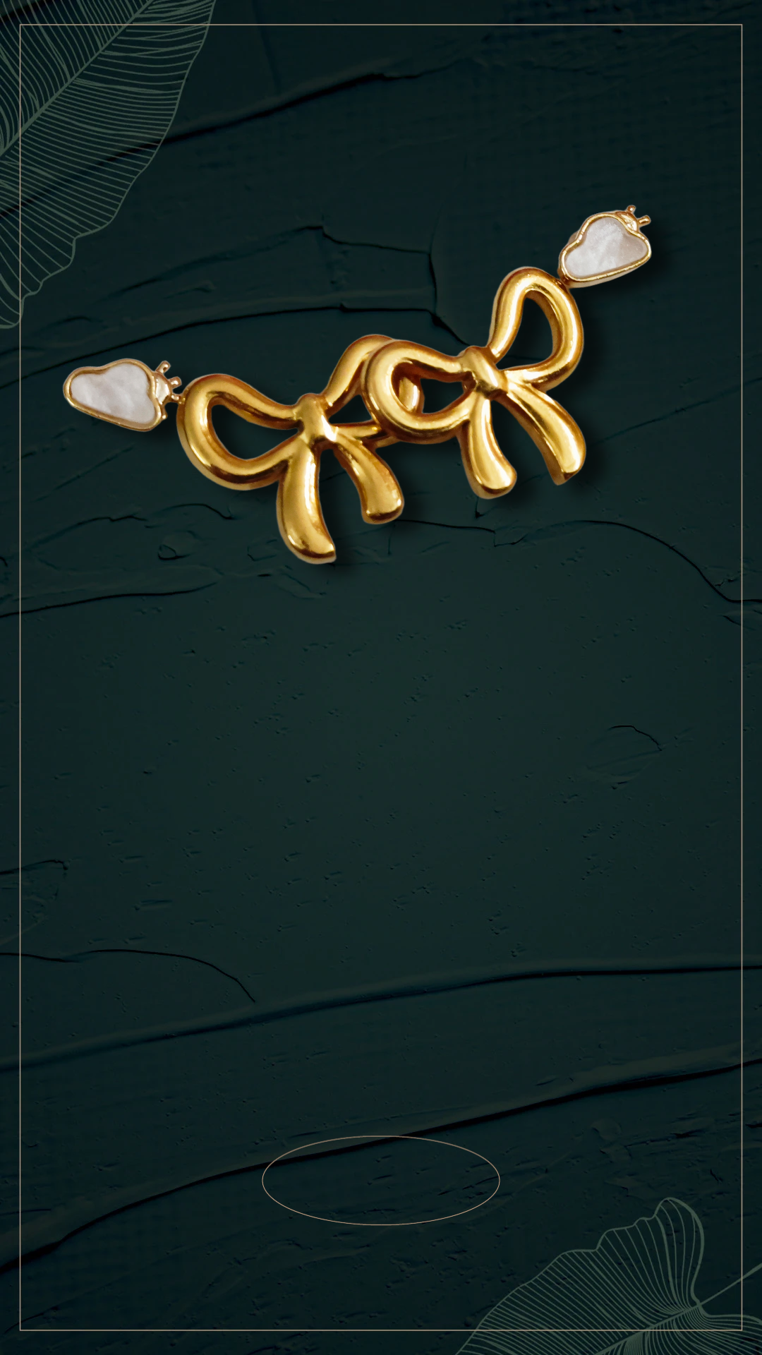 Gold Bow Earrings,3 in 1 earings card,anti turnish