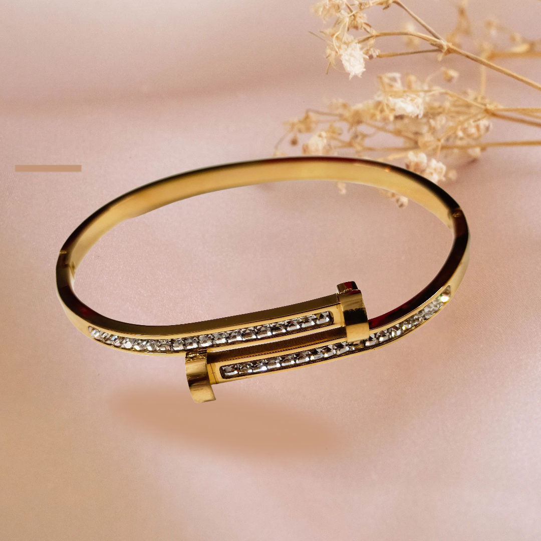 Elegant Gold-Plated Bracelet,trendy 3d butterfly ad studed side open bracelet elegant looking, DEMI FYING JEWELLERY SET