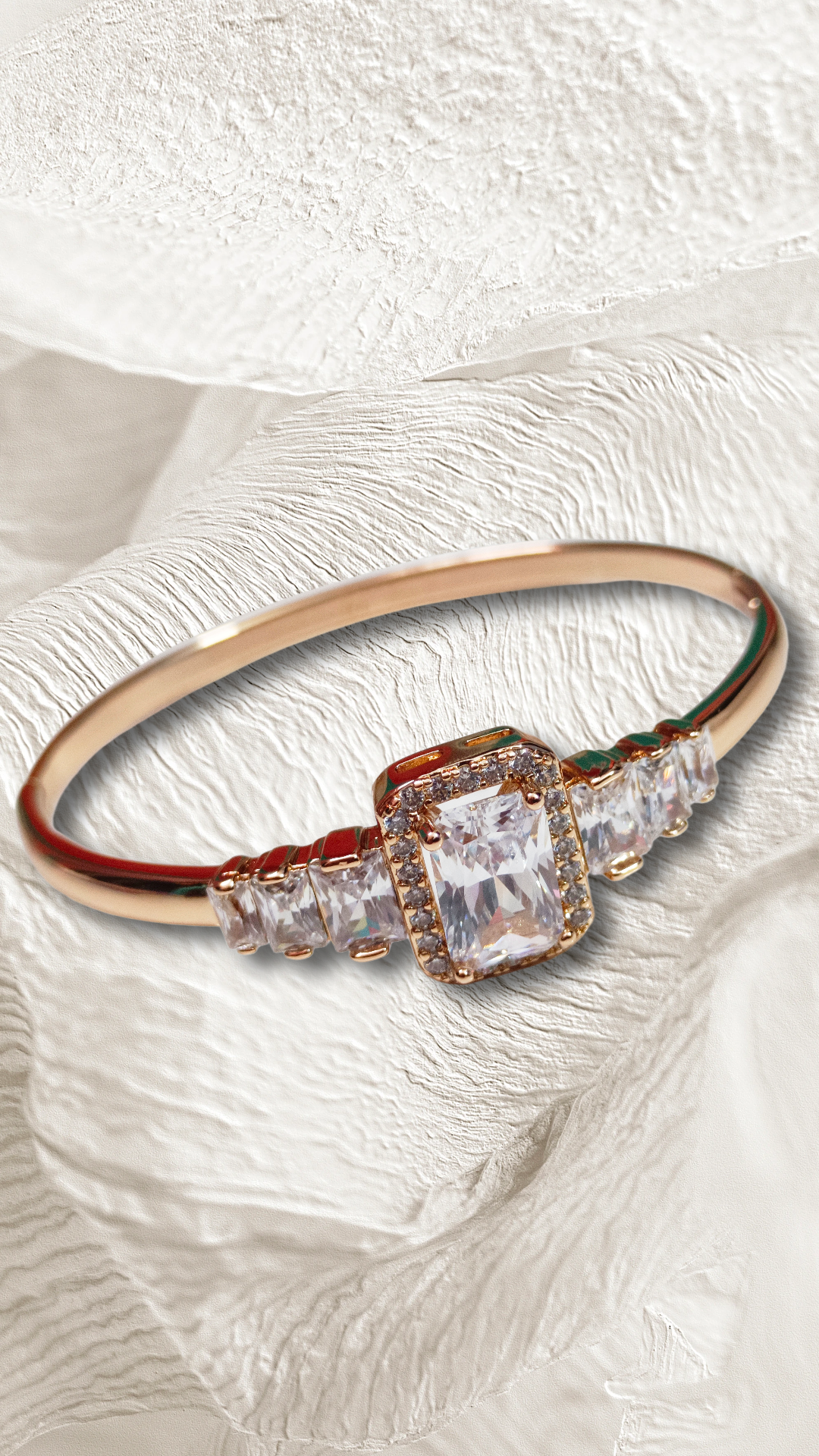 Elegant Plated Crystal Ring,crystal stone studed demifing bracelet