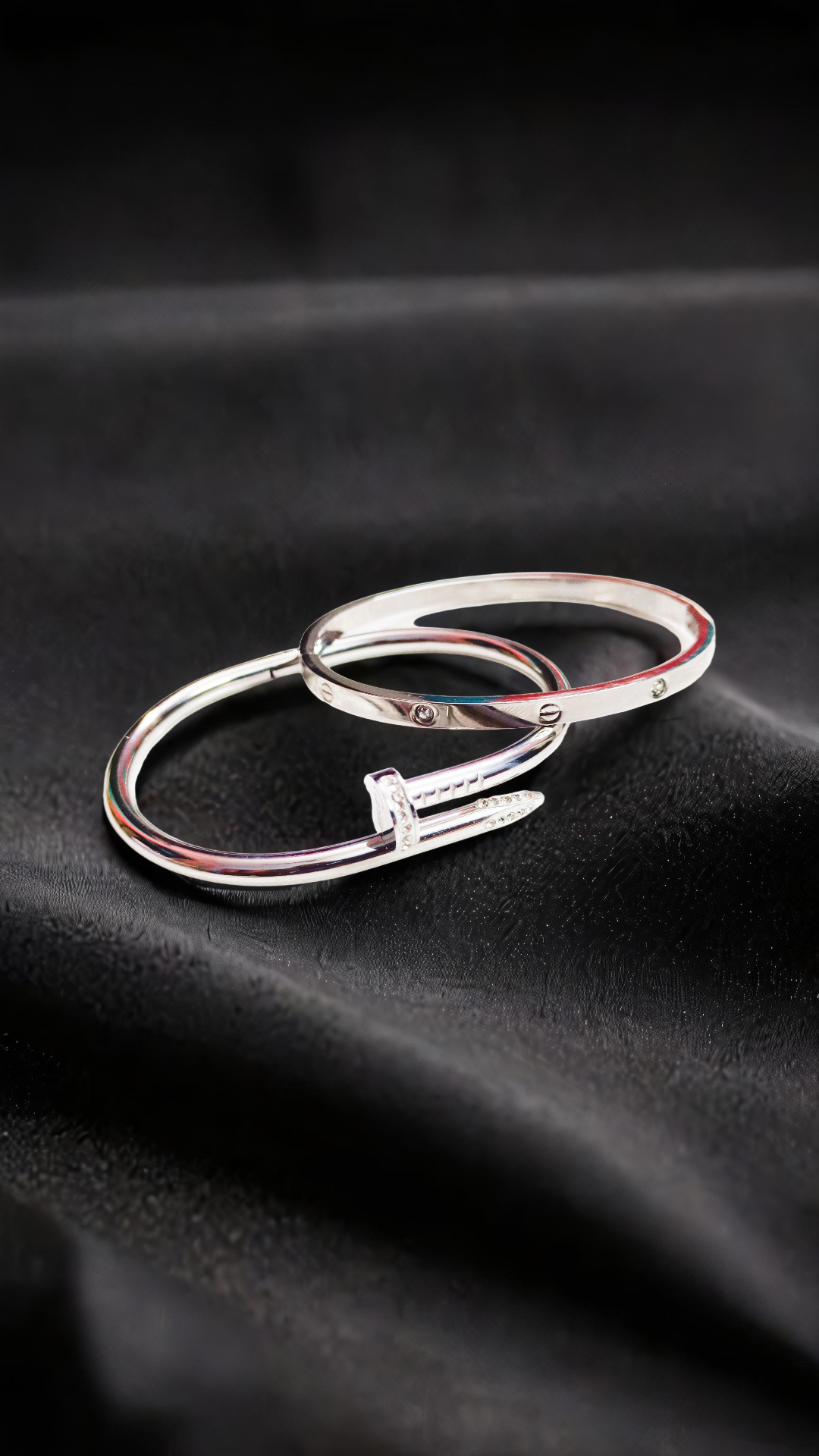 Silver COLOURED Couple Bracelets