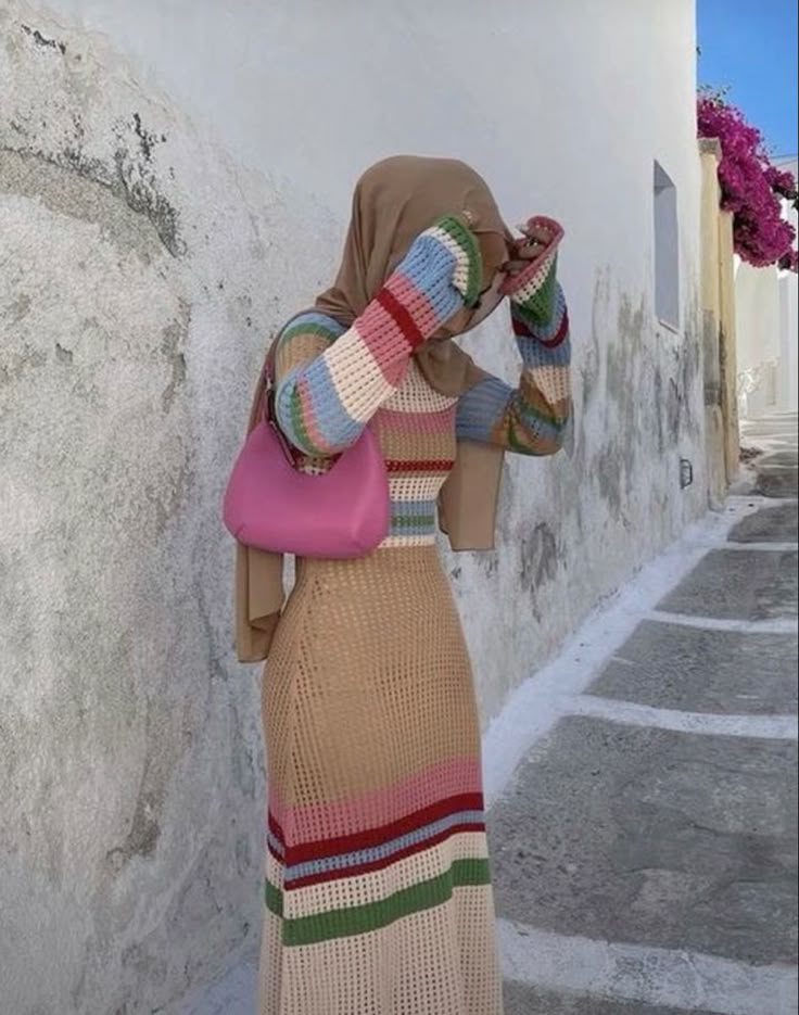 Colorful Knit Dress