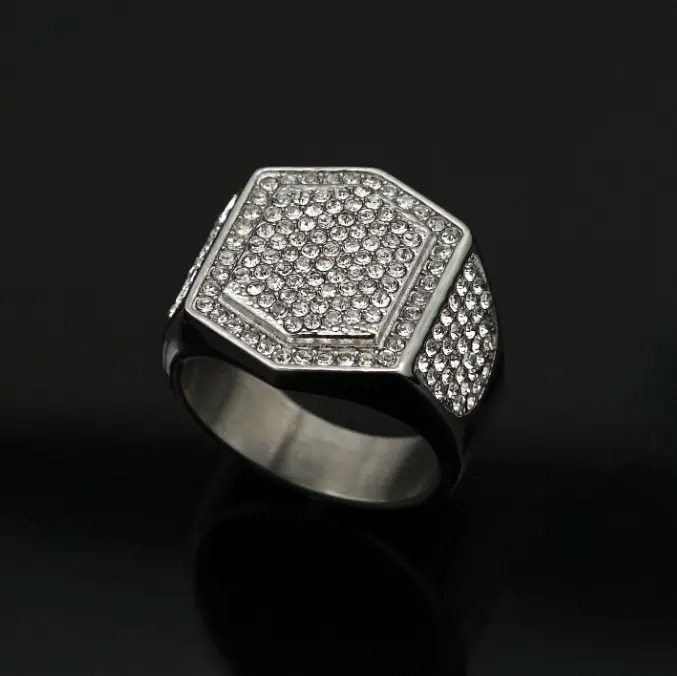 Ice octagon ring (silver)