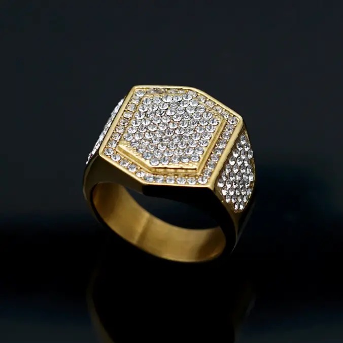 Geometric Diamond Ring (gold)
