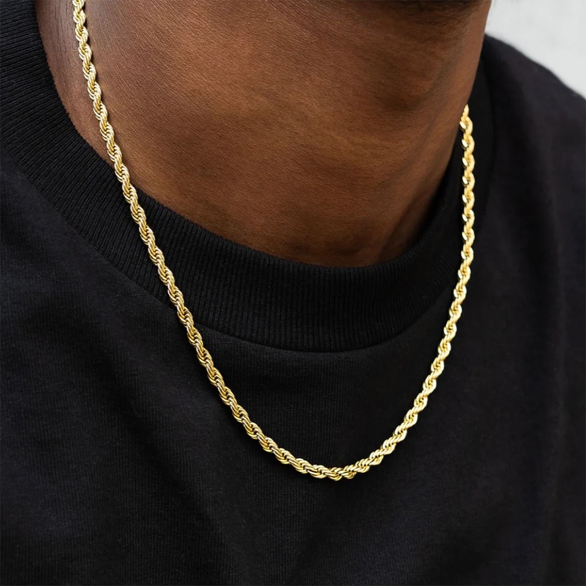 Gold Rope Chain Necklace