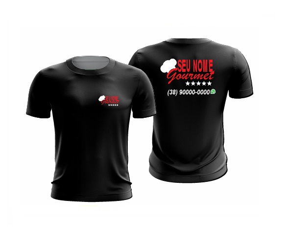Camisa Básica Dry Fit Preto 100% Personalizada