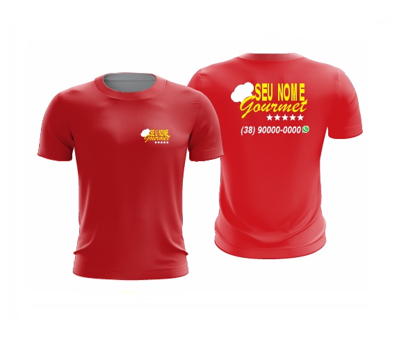 Camisa Básica Dry Fit Vermelho 100% Personalizada