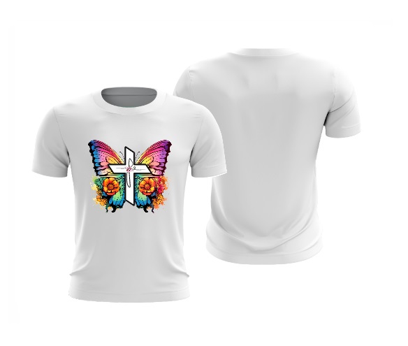 Camiseta Borboleta da Fé
