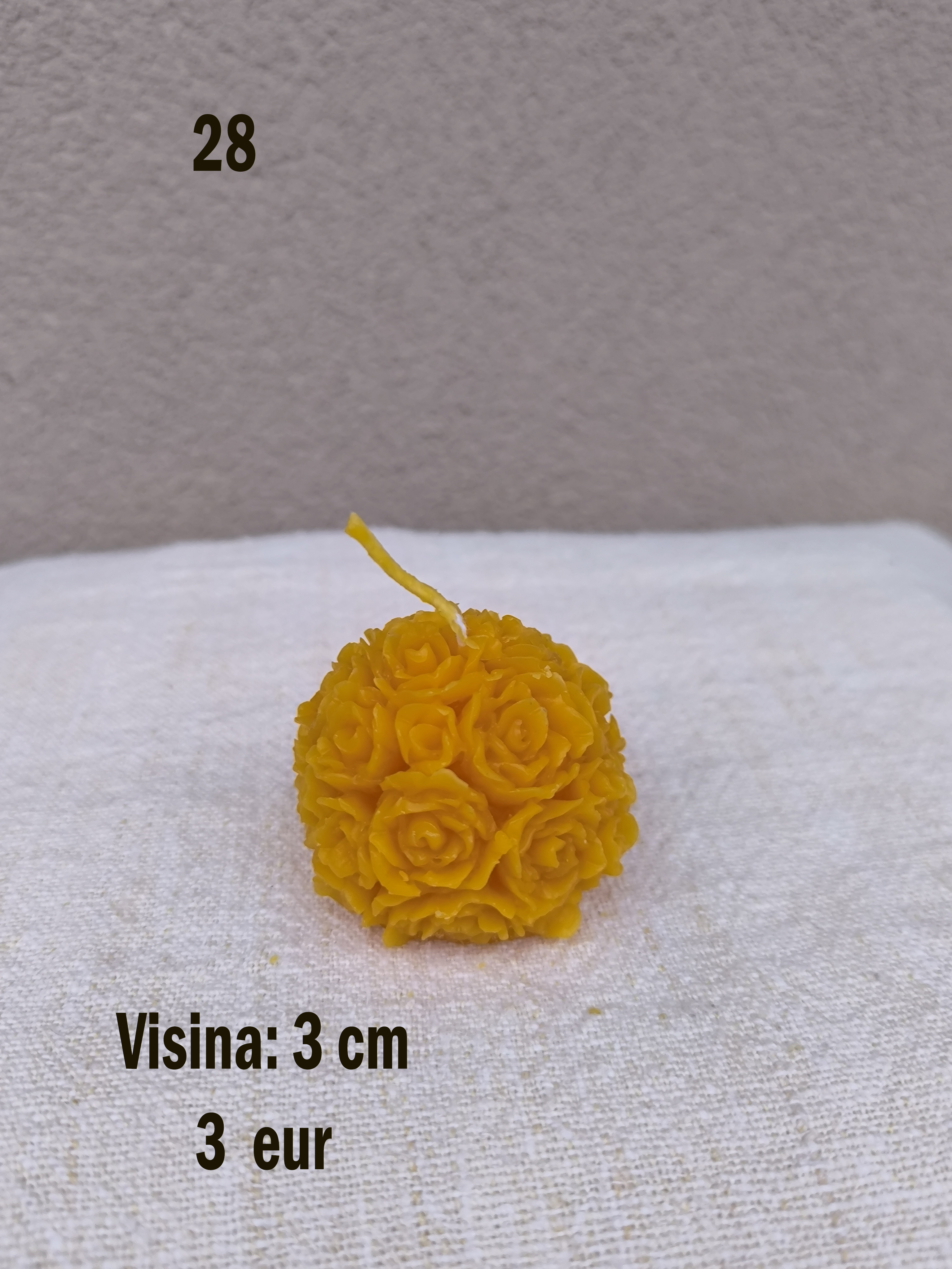 svijeća od voska br. 28