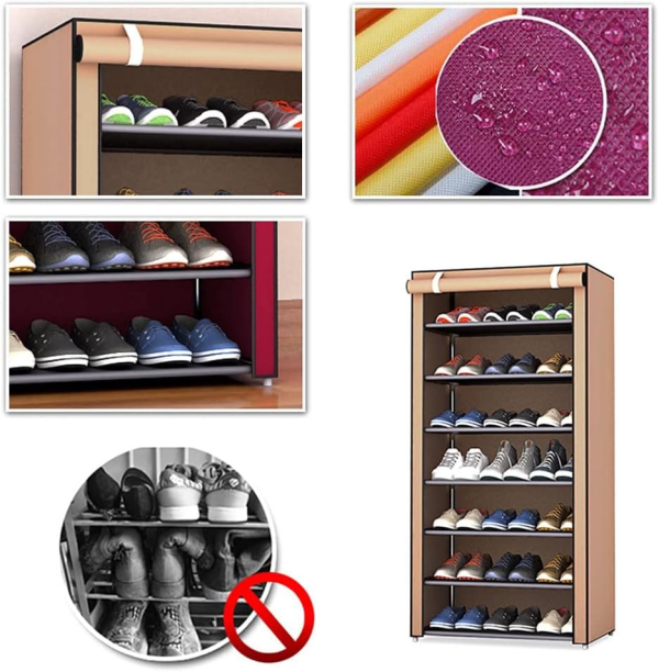 9 Layer Portable Dustproof Shoe Rack