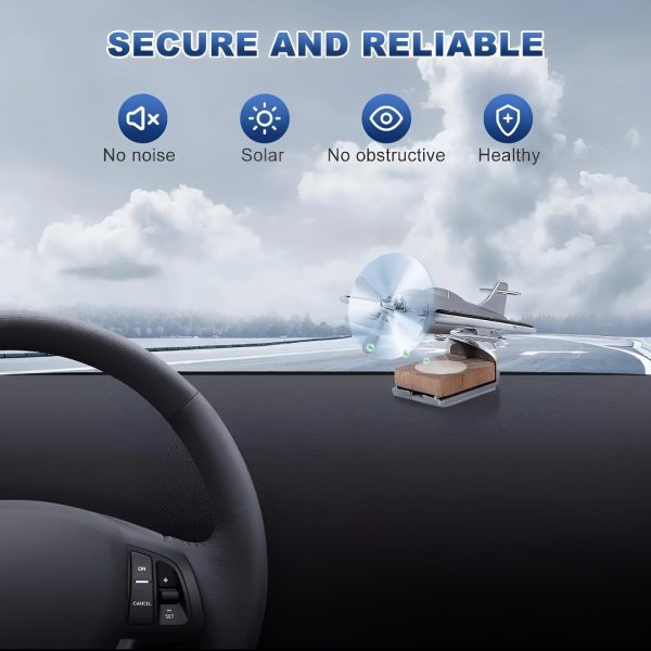 Cadecoration Plan Solar Powered Aeroplane Car Air Freshener