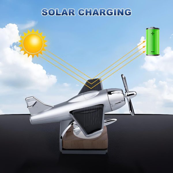 Cadecoration Plan Solar Powered Aeroplane Car Air Freshener