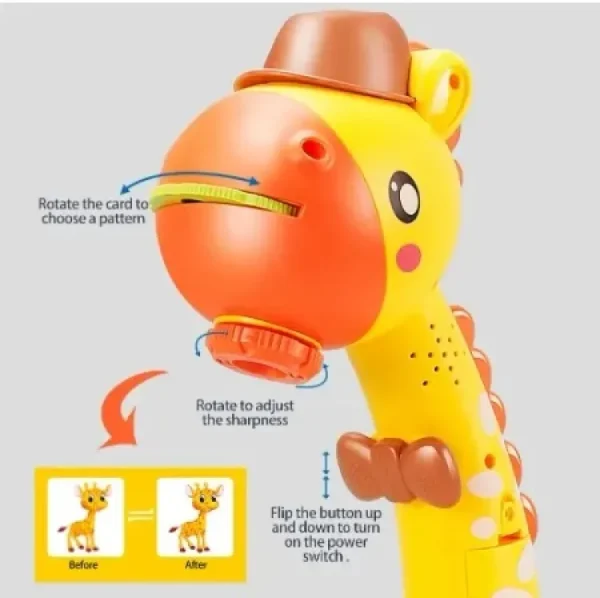 Giraffe Small Size Art Drawing Board Leds Projector