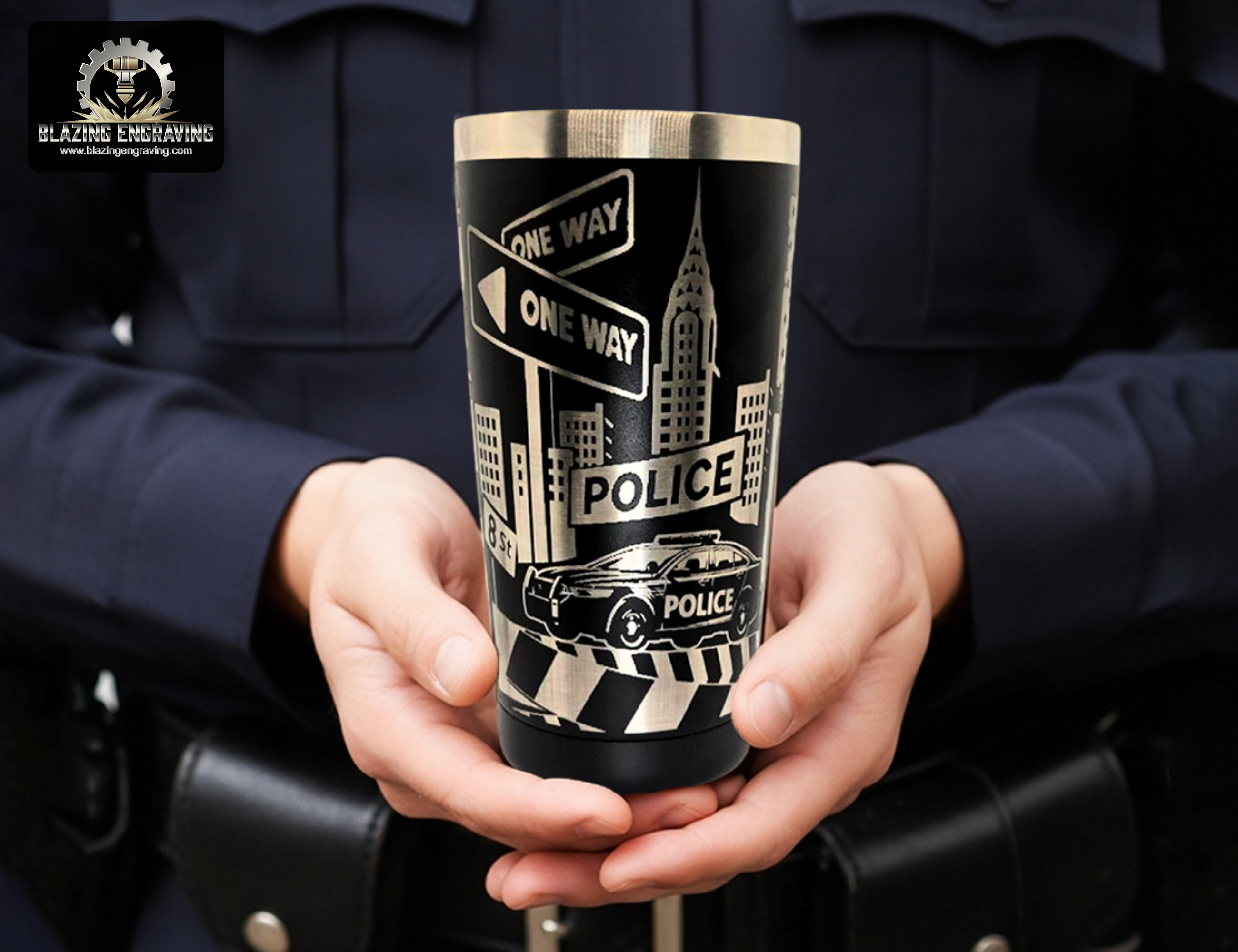 Police Officer - Stainless Steel Tumbler