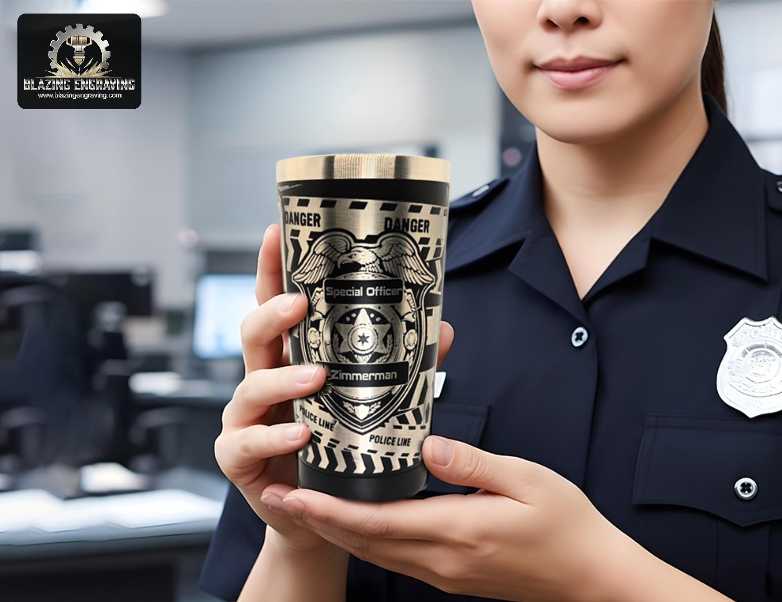 Police Officer - Stainless Steel Tumbler