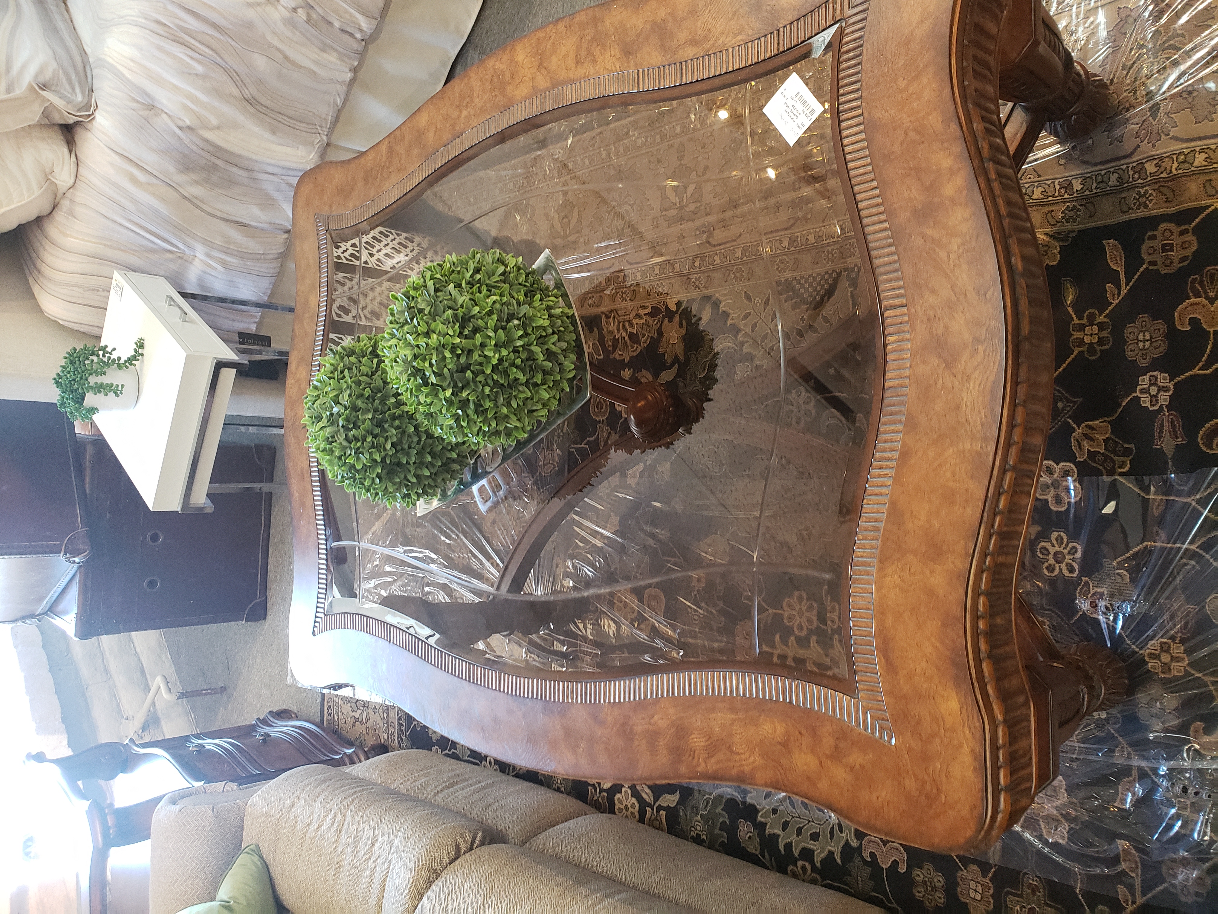 Elegant Glass Top Coffee Table