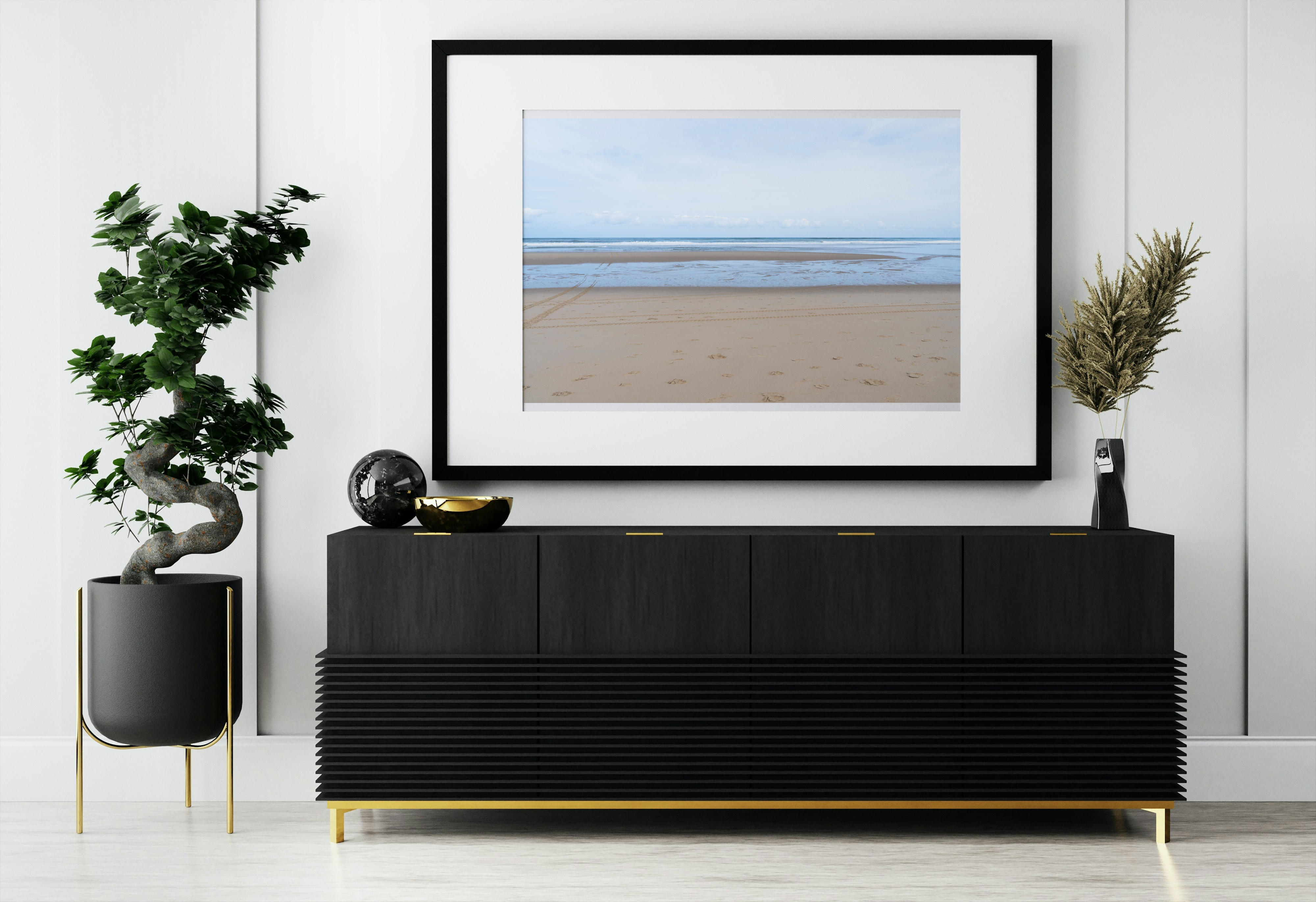 Paysage de la plage à Vieux Boucau