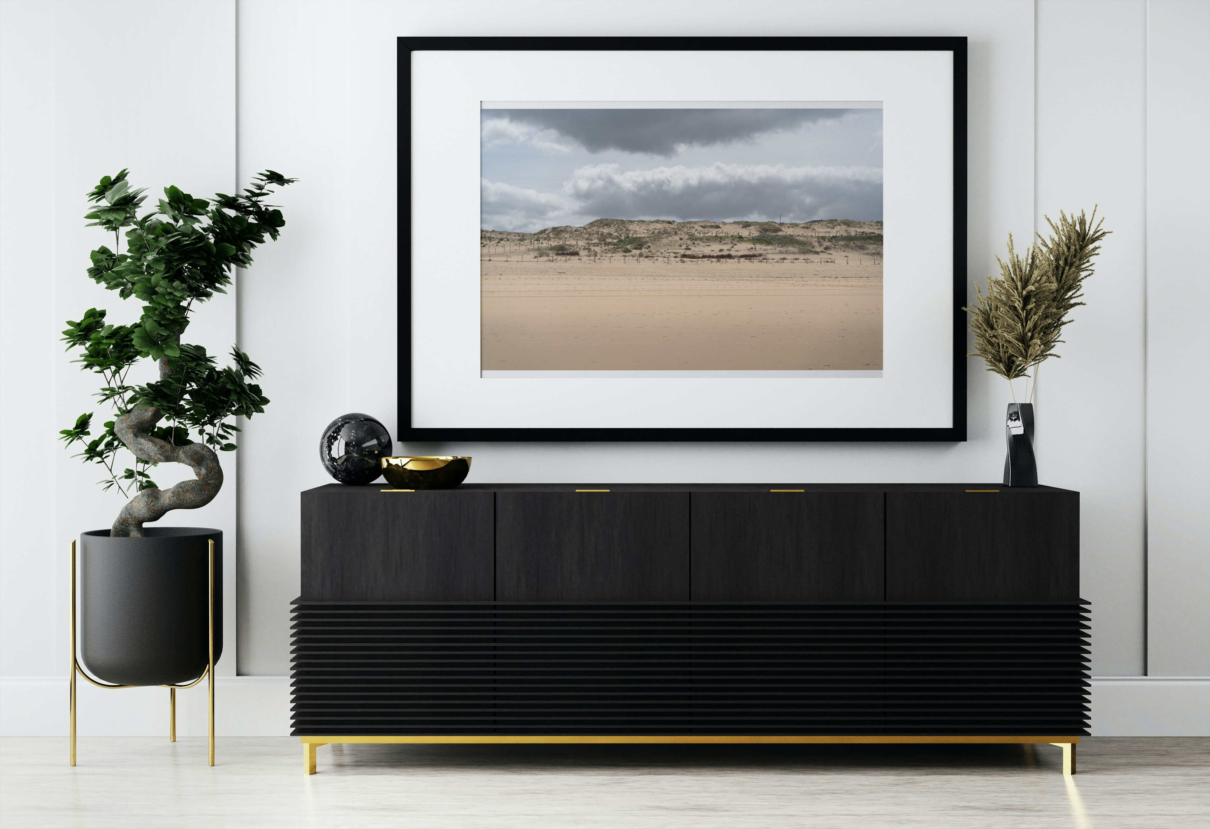 Dune de Vieux Boucau sous un ciel menaçant