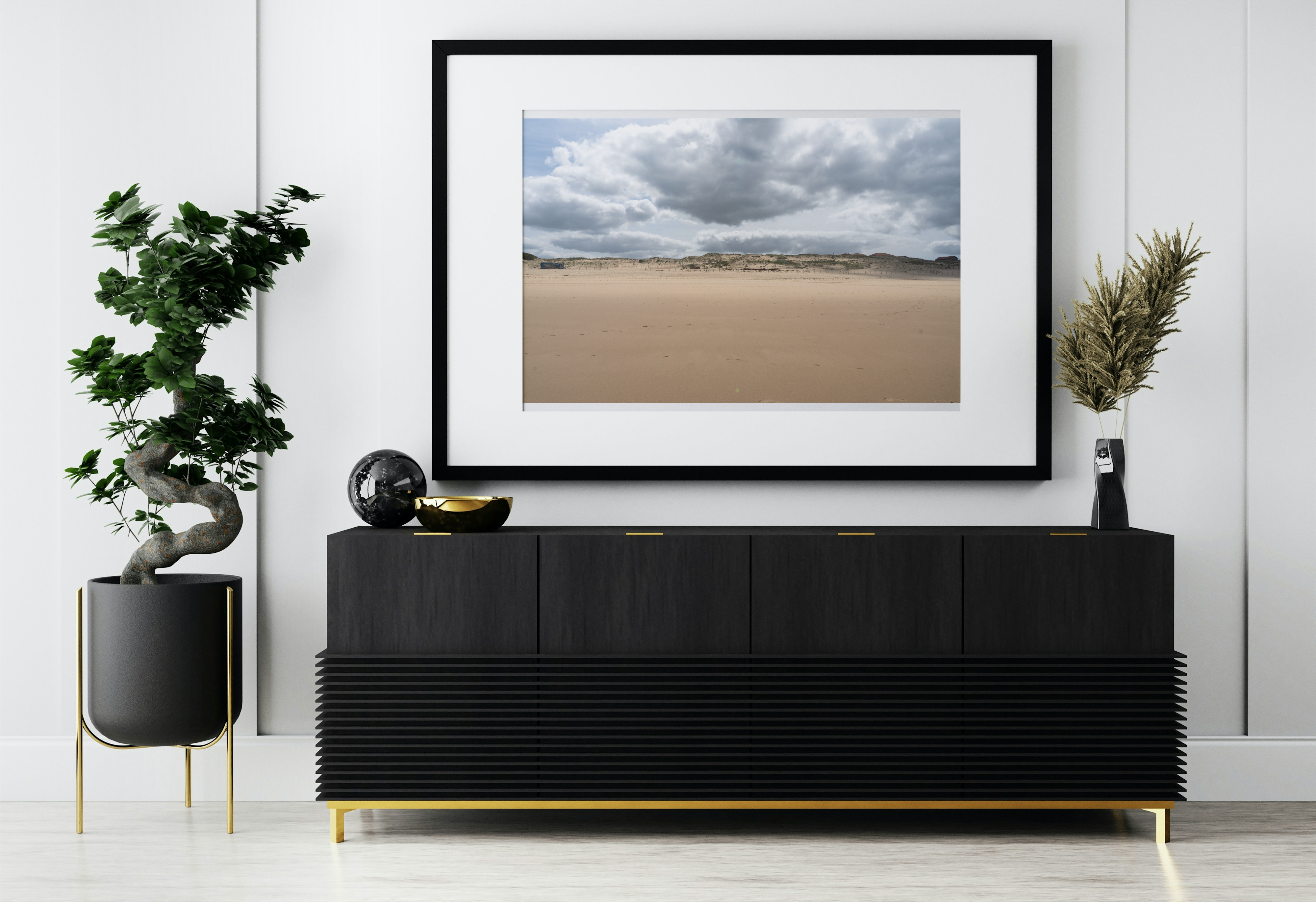 Dune de Vieux Boucau sous un ciel sombre