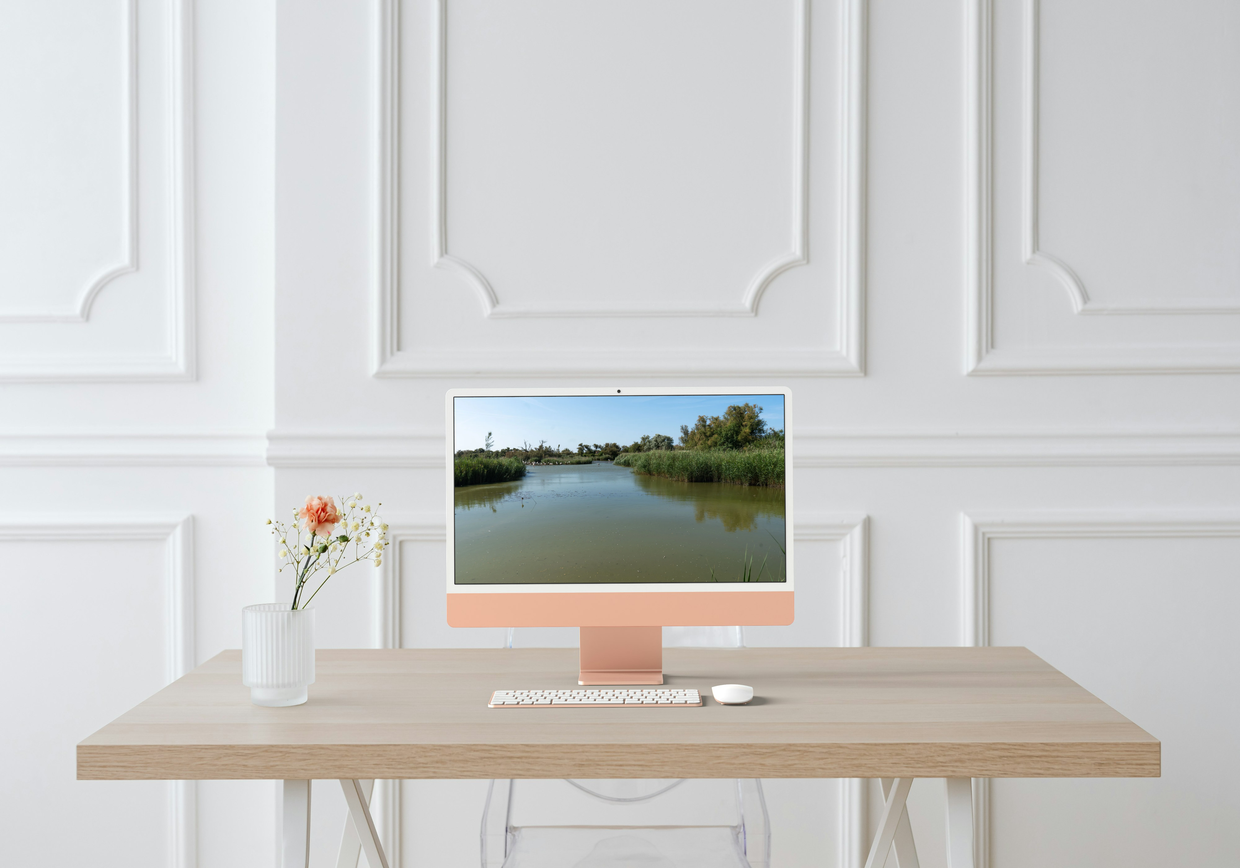 Paysage d'ensemble du parc ornithologique du Pont de Gau
