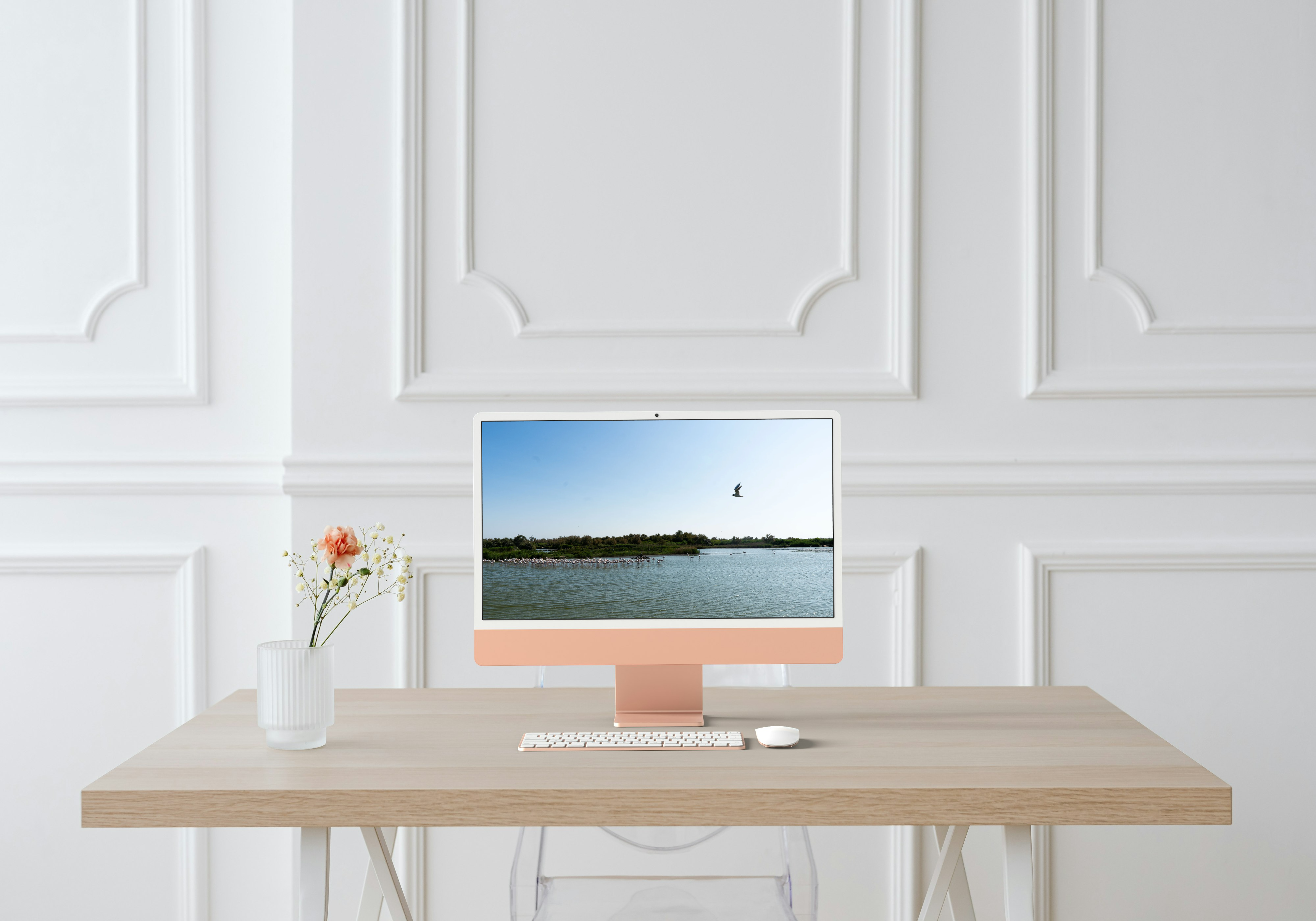 Paysage d'oiseaux au parc ornithologique du Pont de GAU
