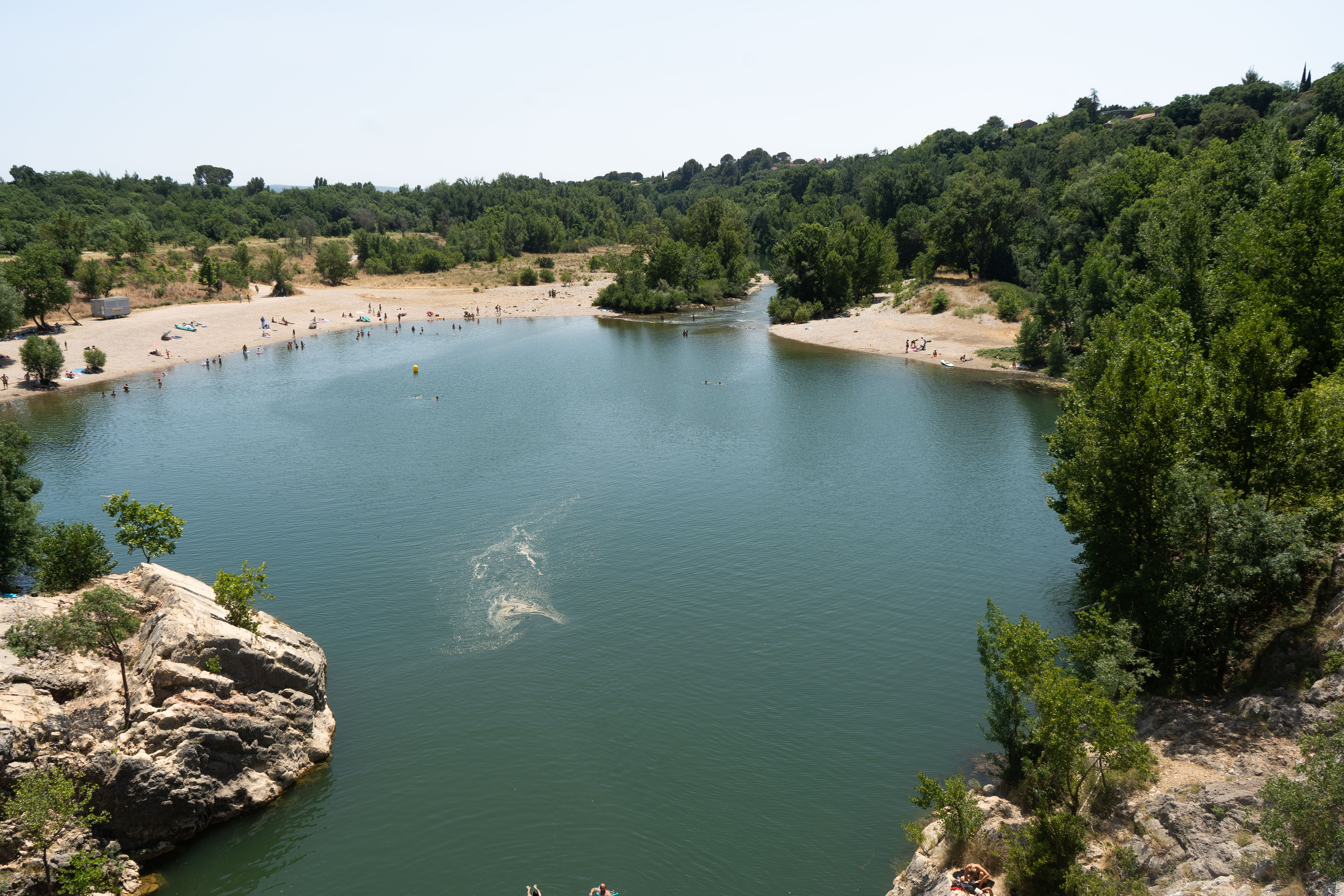 Vue aérienne de la Plage du Pont du Diable à Aniane3