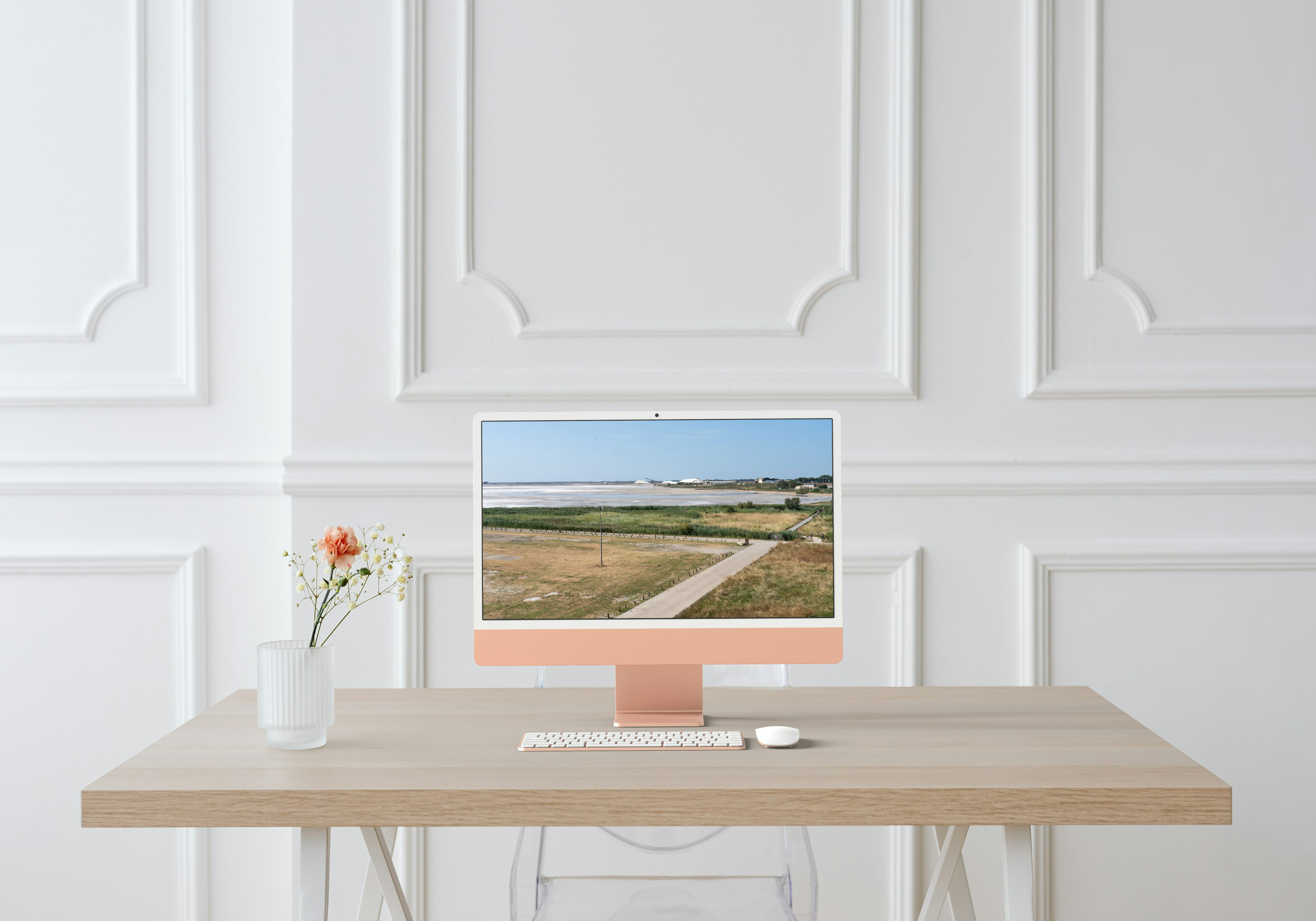 Photo du paysage salins à Aigues Mortes