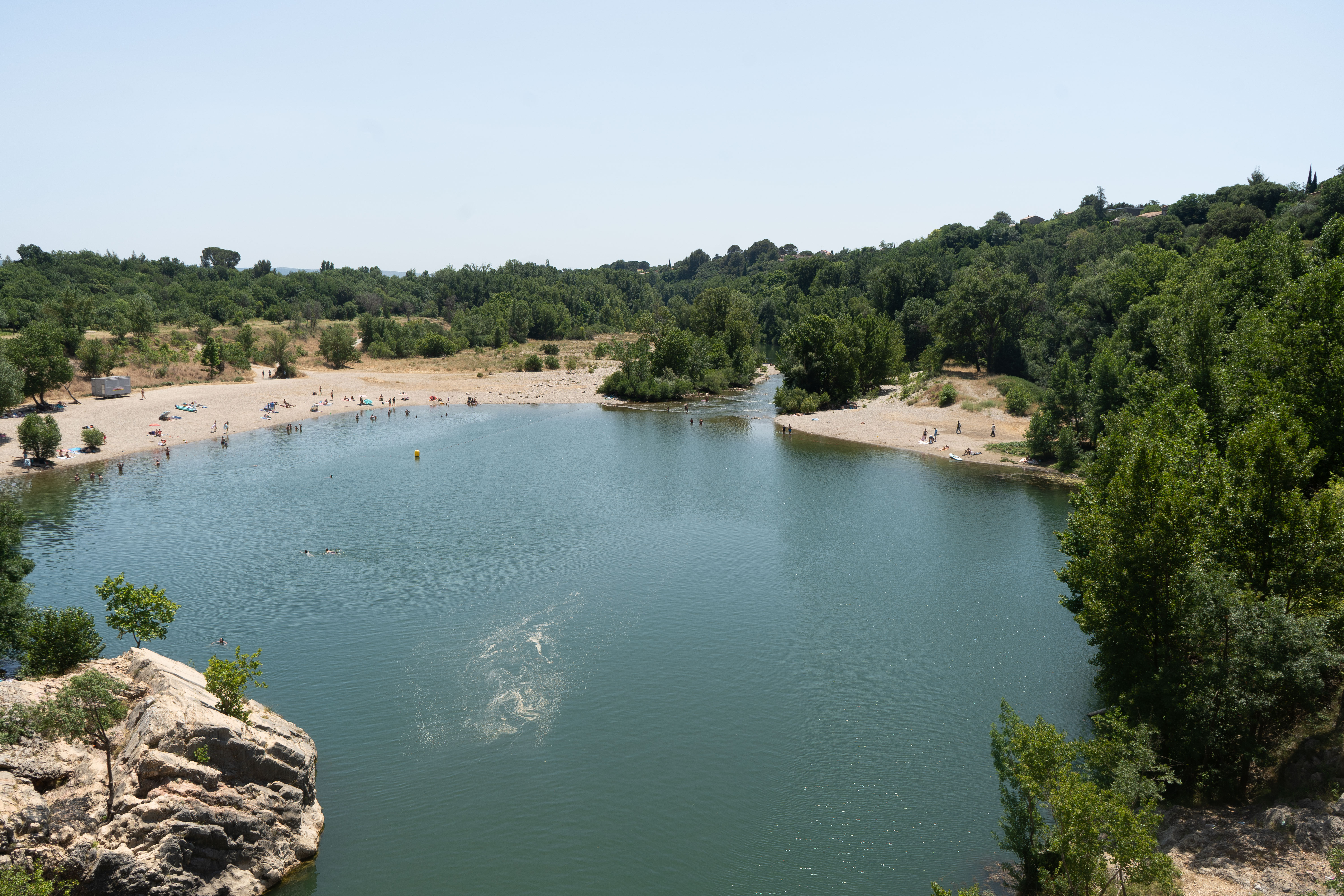 Vue aérienne de la Plage du Pont du Diable à Aniane1