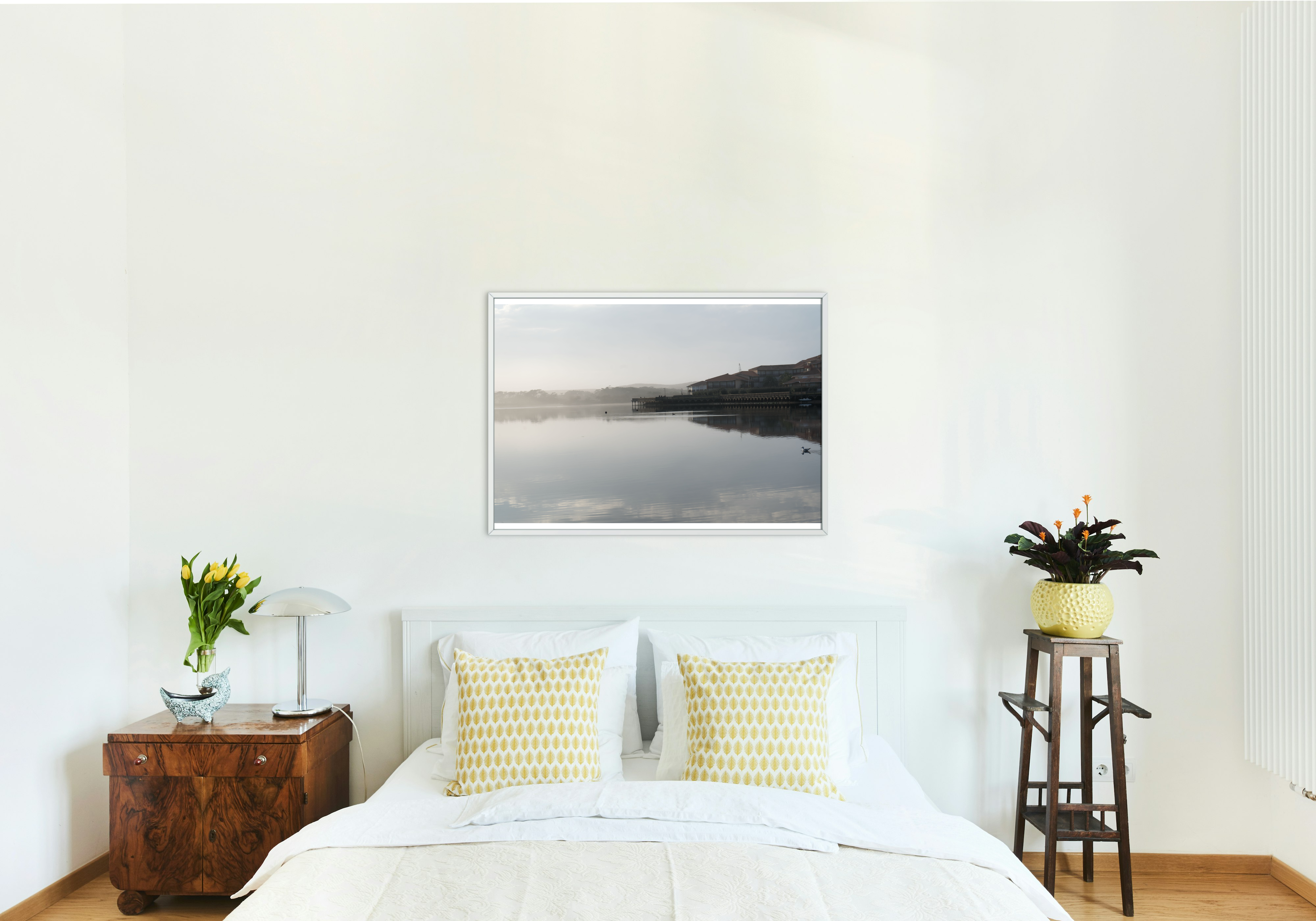 Paysage mystique de Vieux-Boucau dans la brume