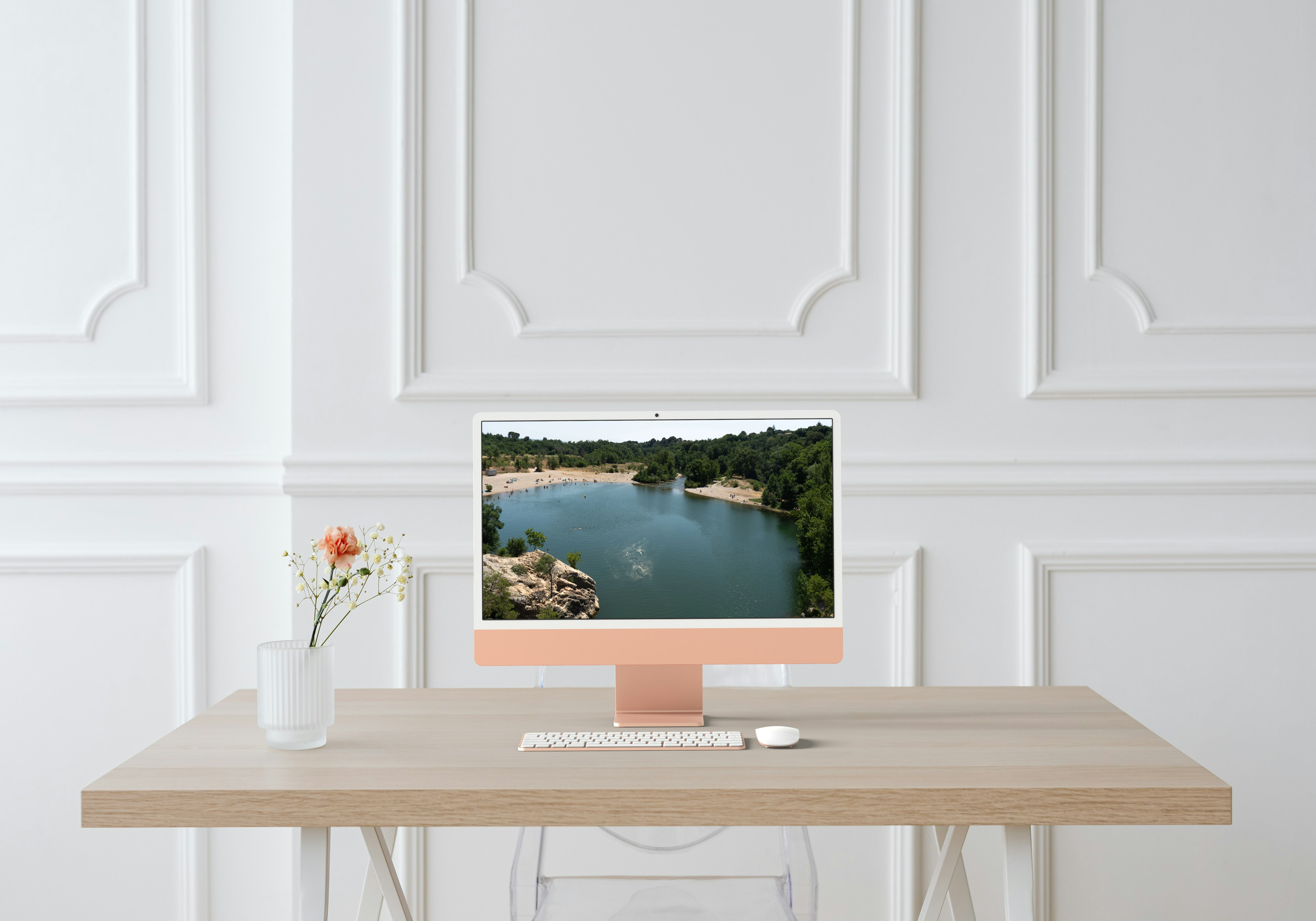 Vue aérienne de la Plage du Pont du Diable à Aniane