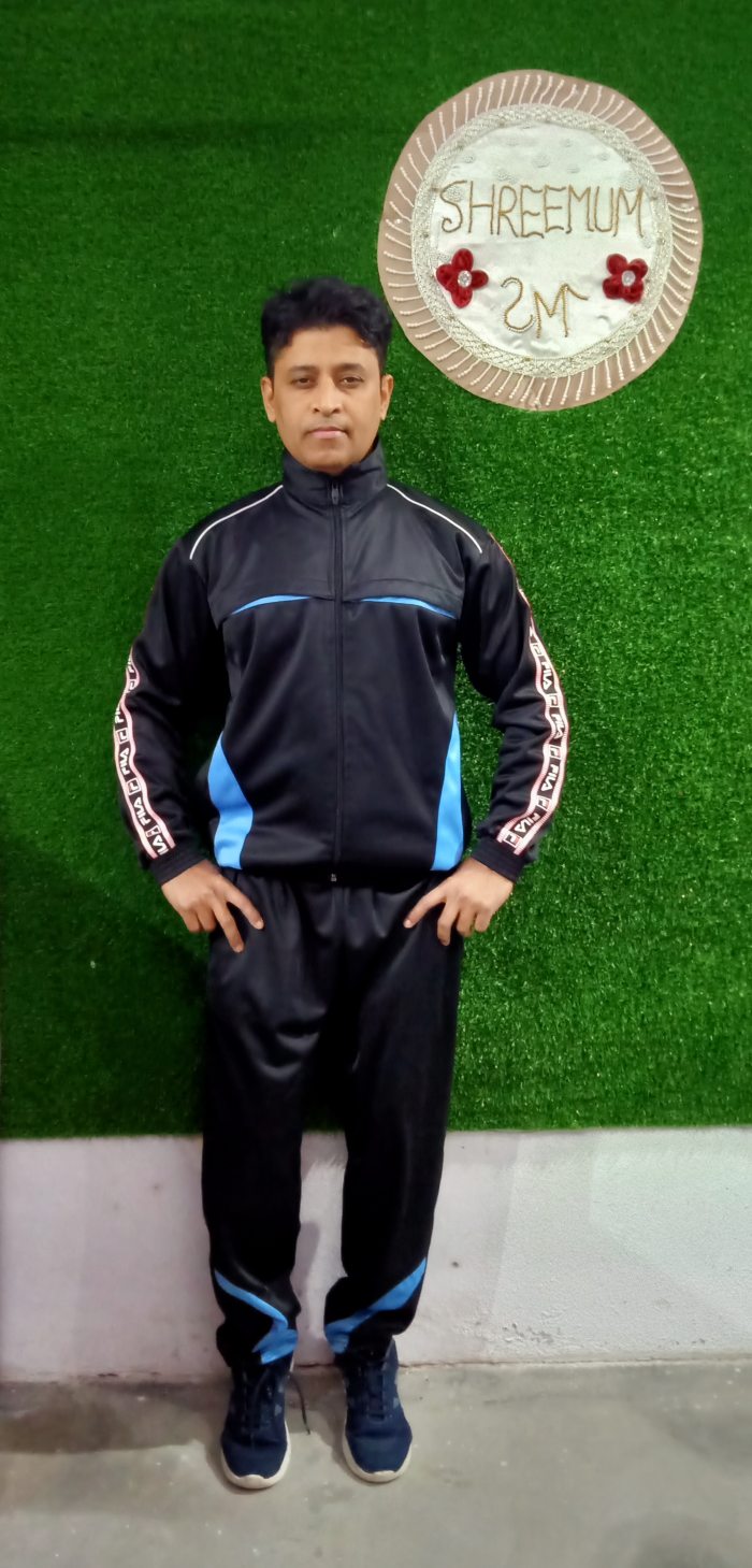 Black and Blue Sports Tracksuit