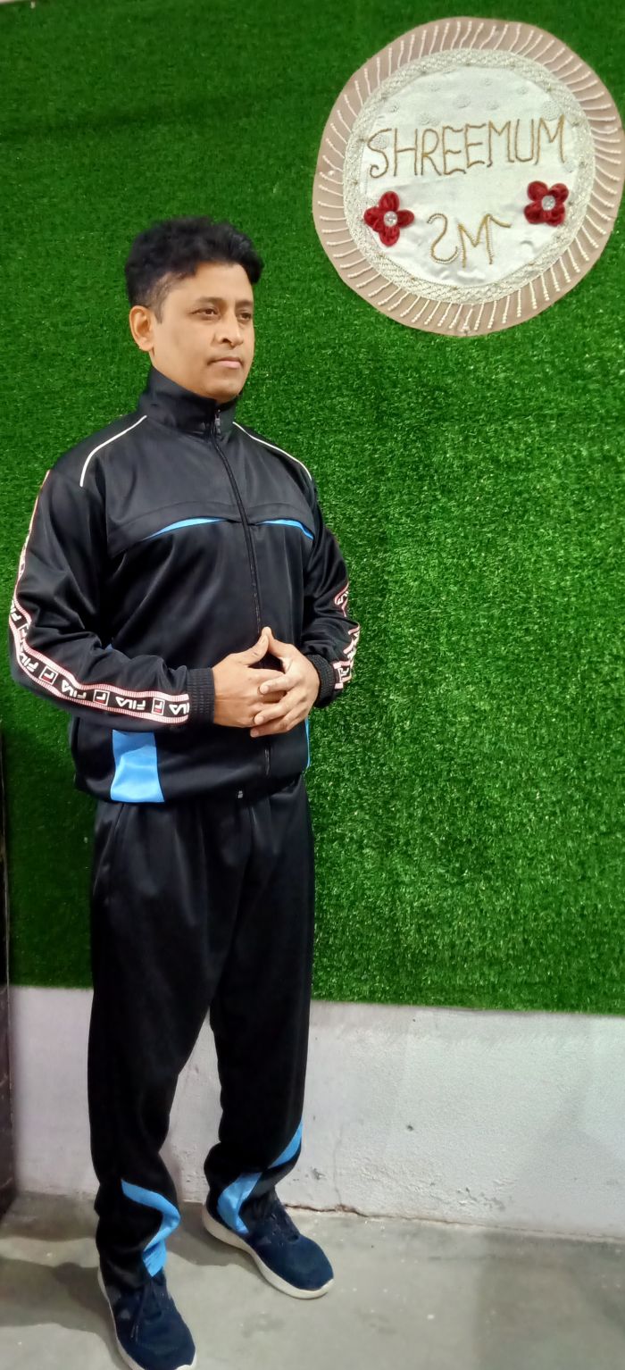 Black and Blue Sports Tracksuit