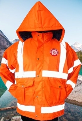 High-Visibility Orange Winter Jacket