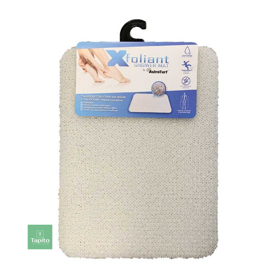 Tapis de douche exfoliant antideraparant en polyethylene