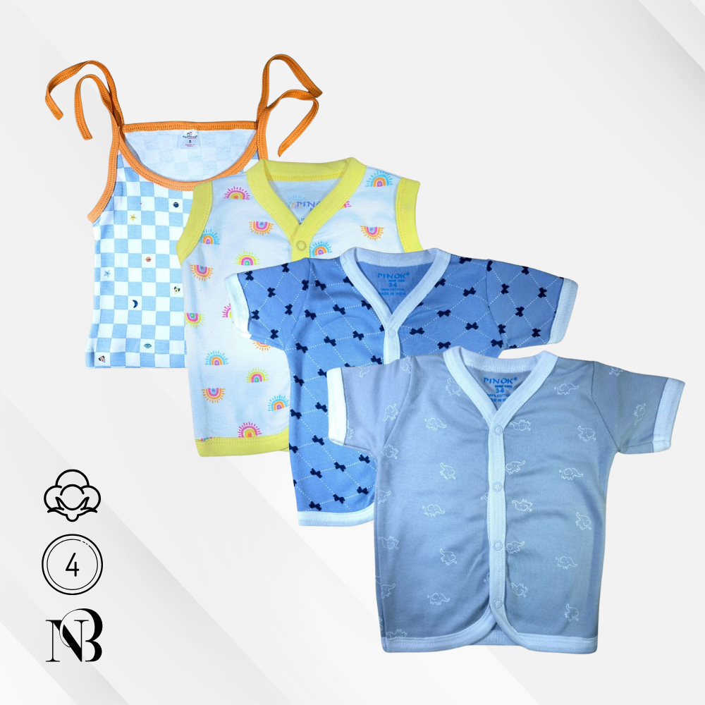 Newborn Baby Cotton Jablas set of 4