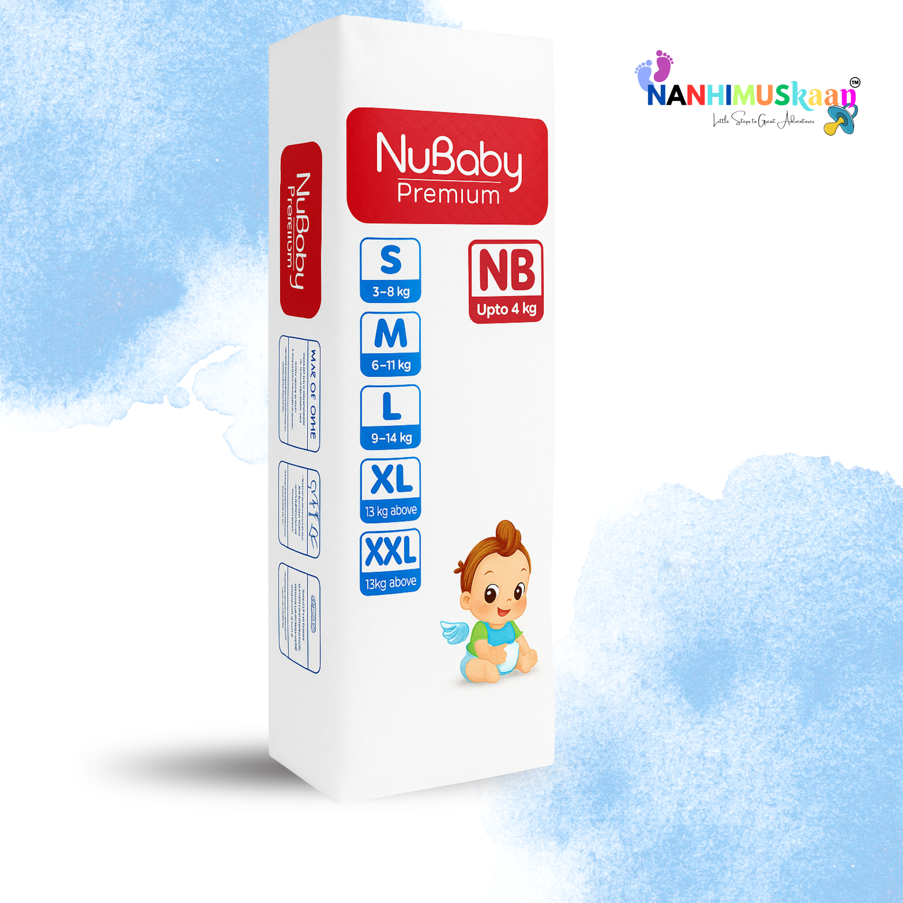 Nubaby Premium (tape diapers) NB size -70 pieces 
