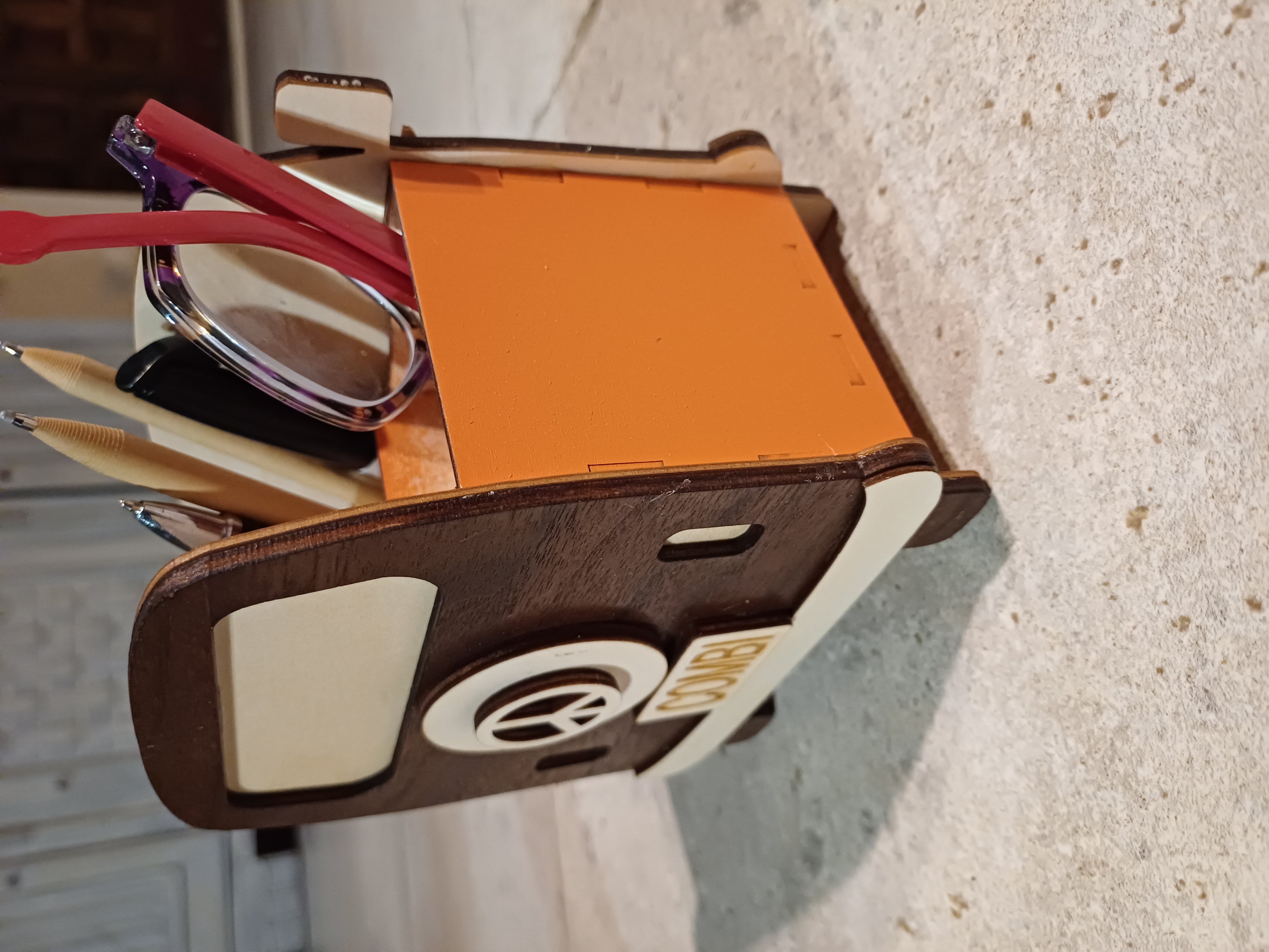 Fichier de découpe d'un pot à crayons en forme de combi