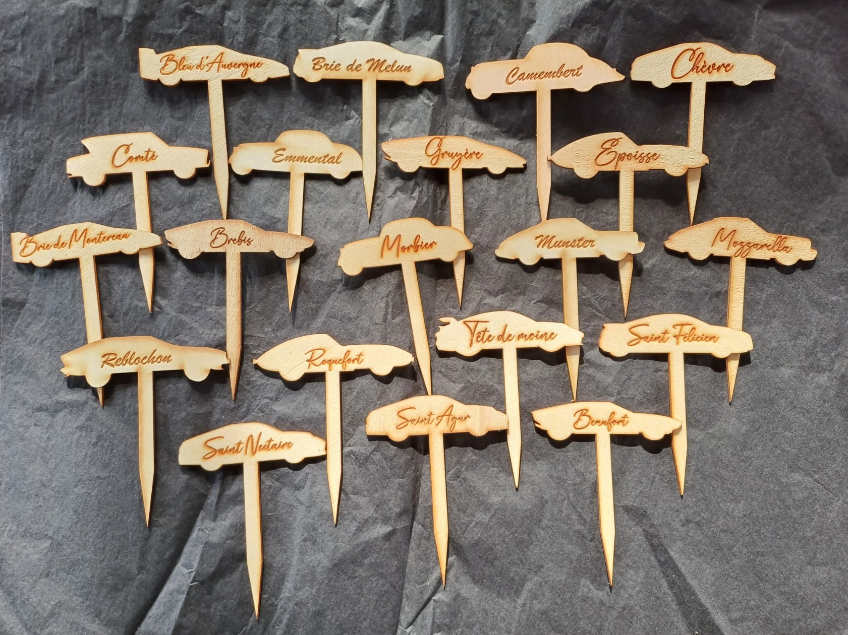 Lot de 20 étiquettes à fromage