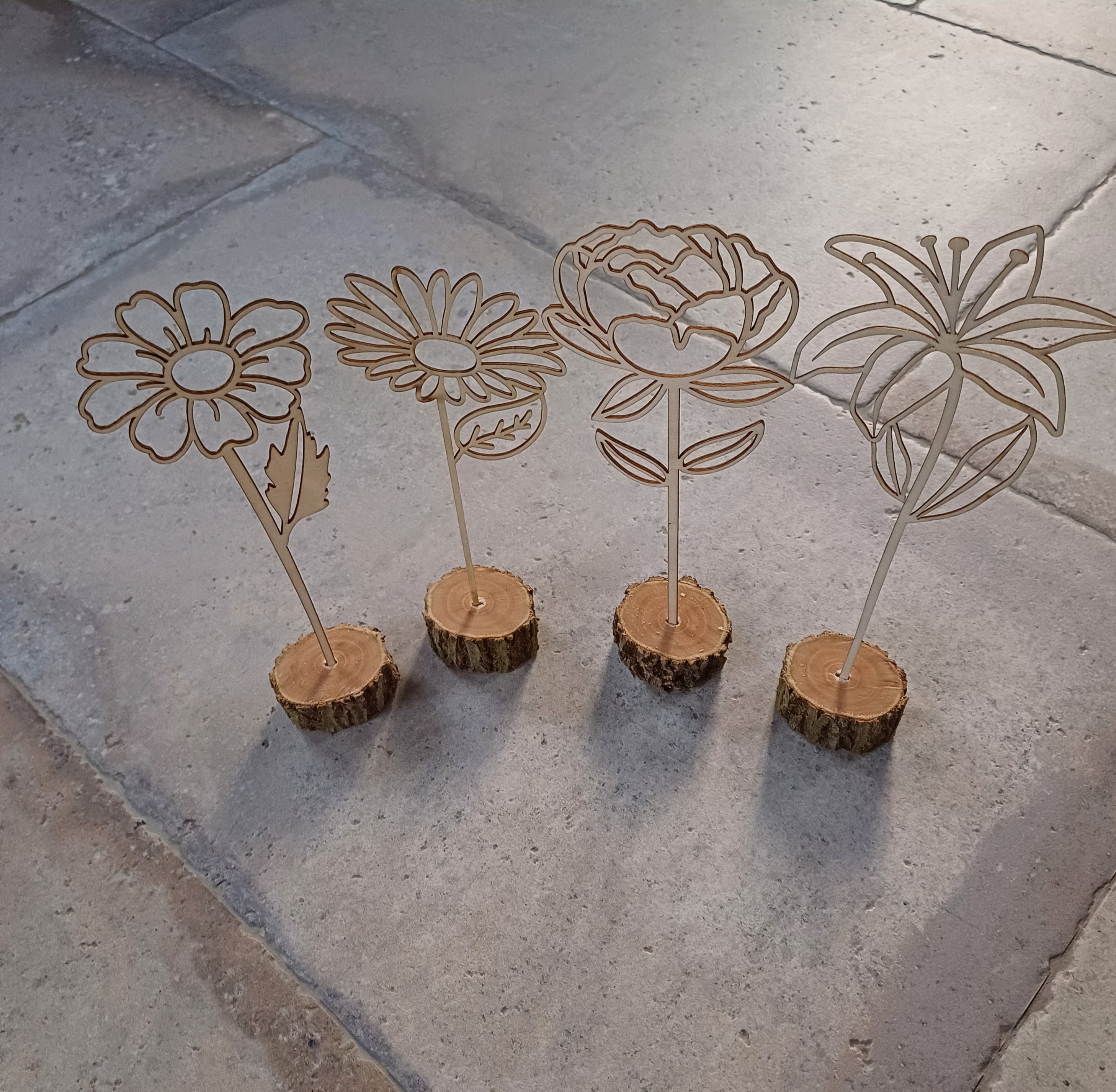 Fichier de découpe d'un lot de fleurs