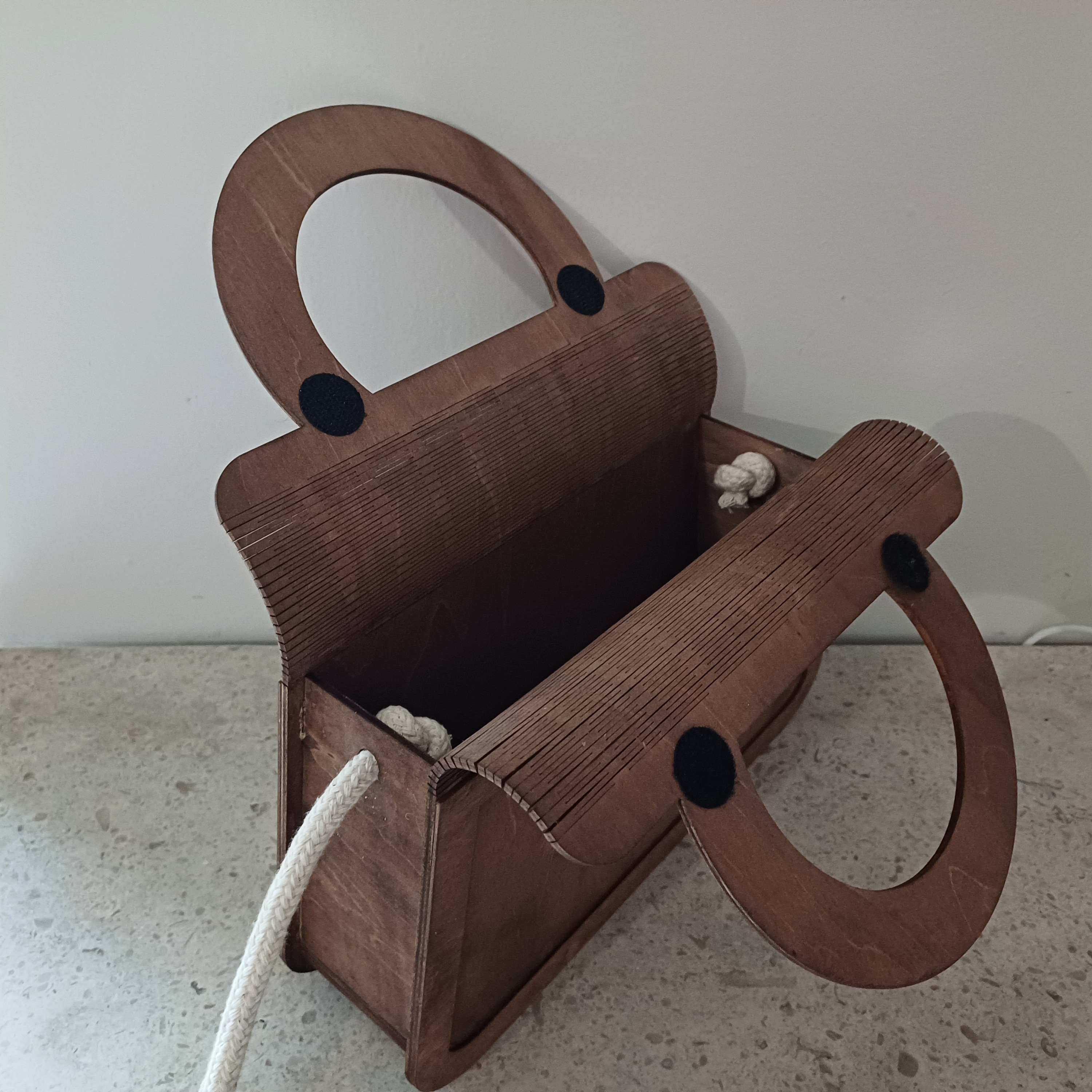 Fichier de découpe laser d'un sac à main en bois