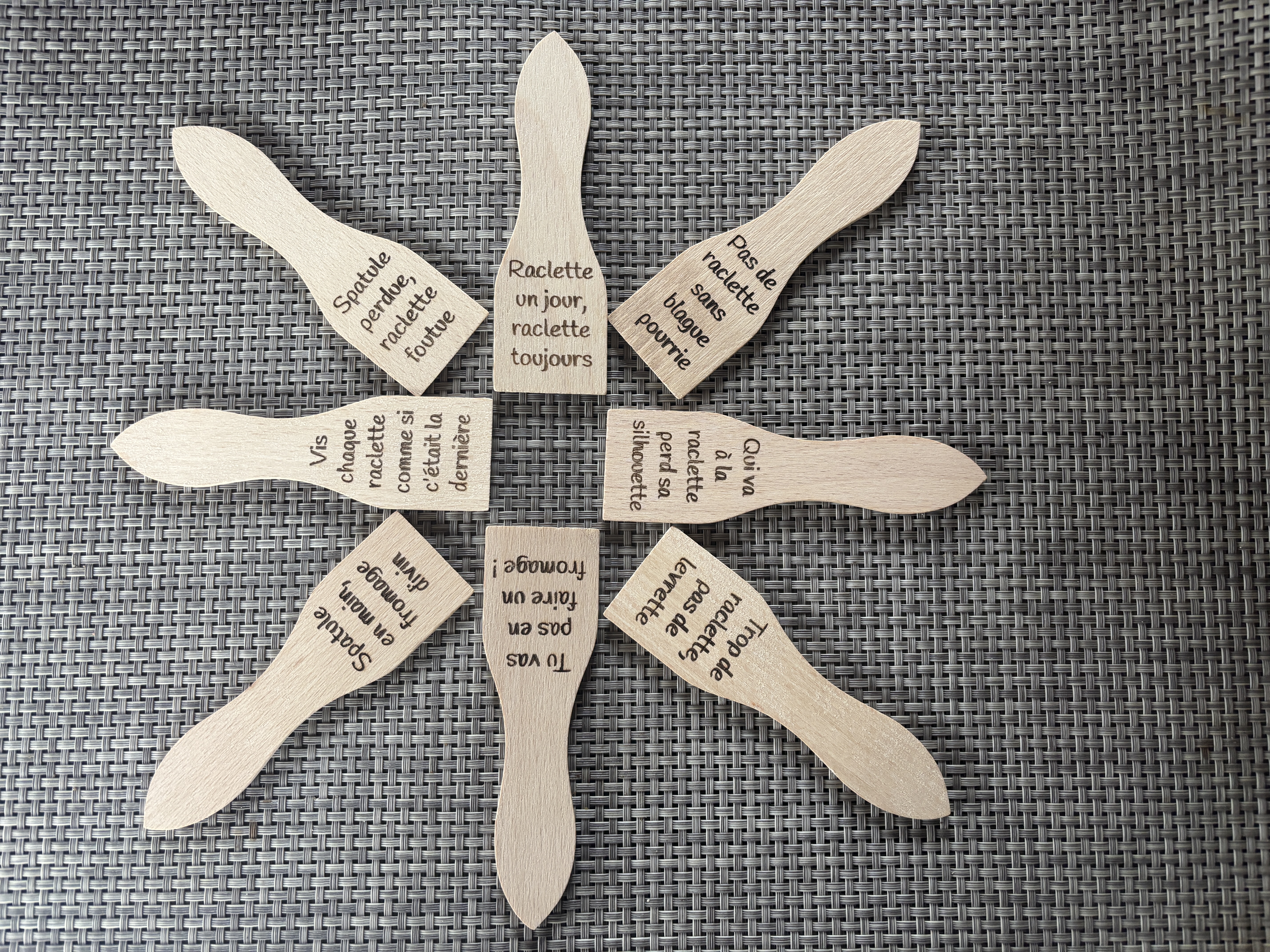 Spatules en bois personnalisées